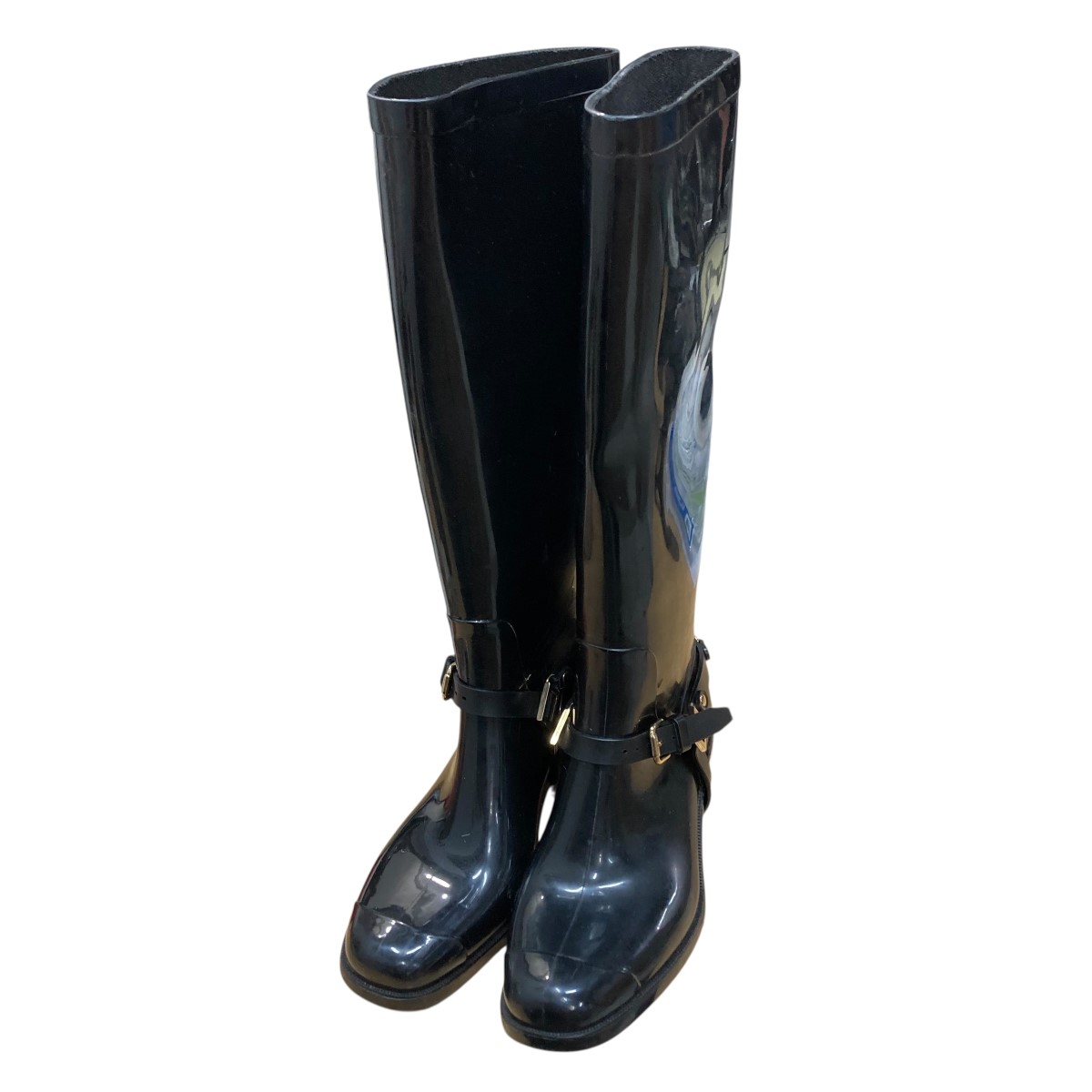 【中古】\u003cBR\u003eJIMMY CHOO\u003cBR\u003ePVC レインブーツ 黒いこと 大きさ：38\u003cBR\u003e【必要経費思いなおす】
