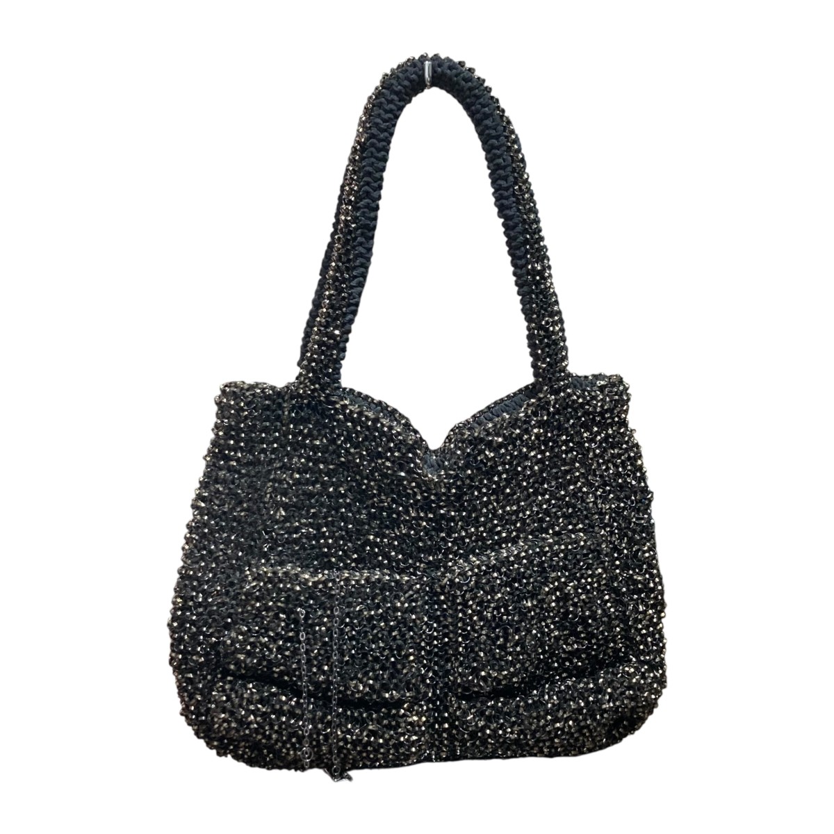 【中古】 ANTEPRIMA トートバッグ ブラック×ゴールド 【価格見直し】