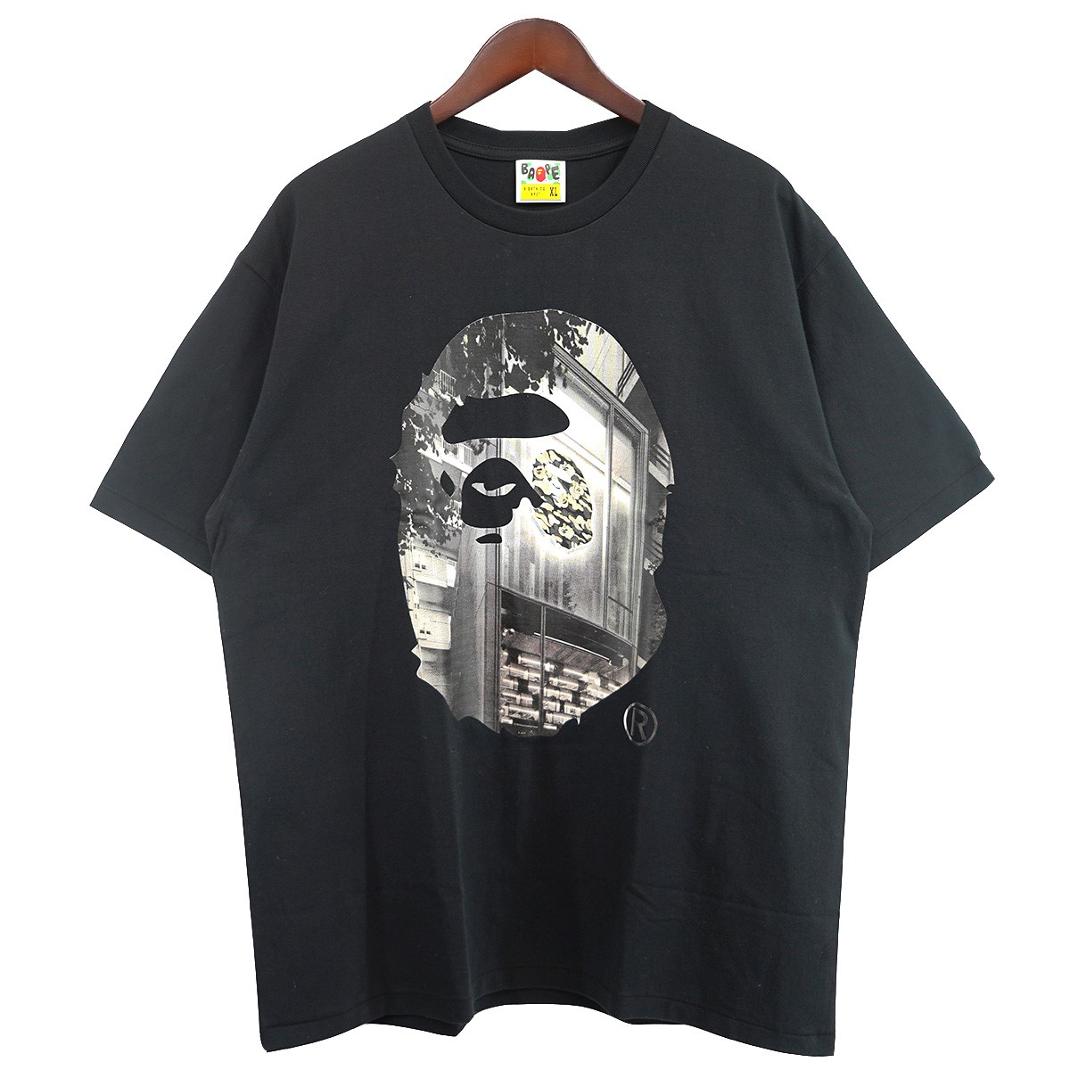 【中古】 A BATHING APE　 25SS Think 1st Anniv． Photo Ape Head Tee シンク ファースト アニバーサリー フォト エイプ ヘッド Tシャツ ブラック サイズ：XL 【130925】（アベイシングエイプ）