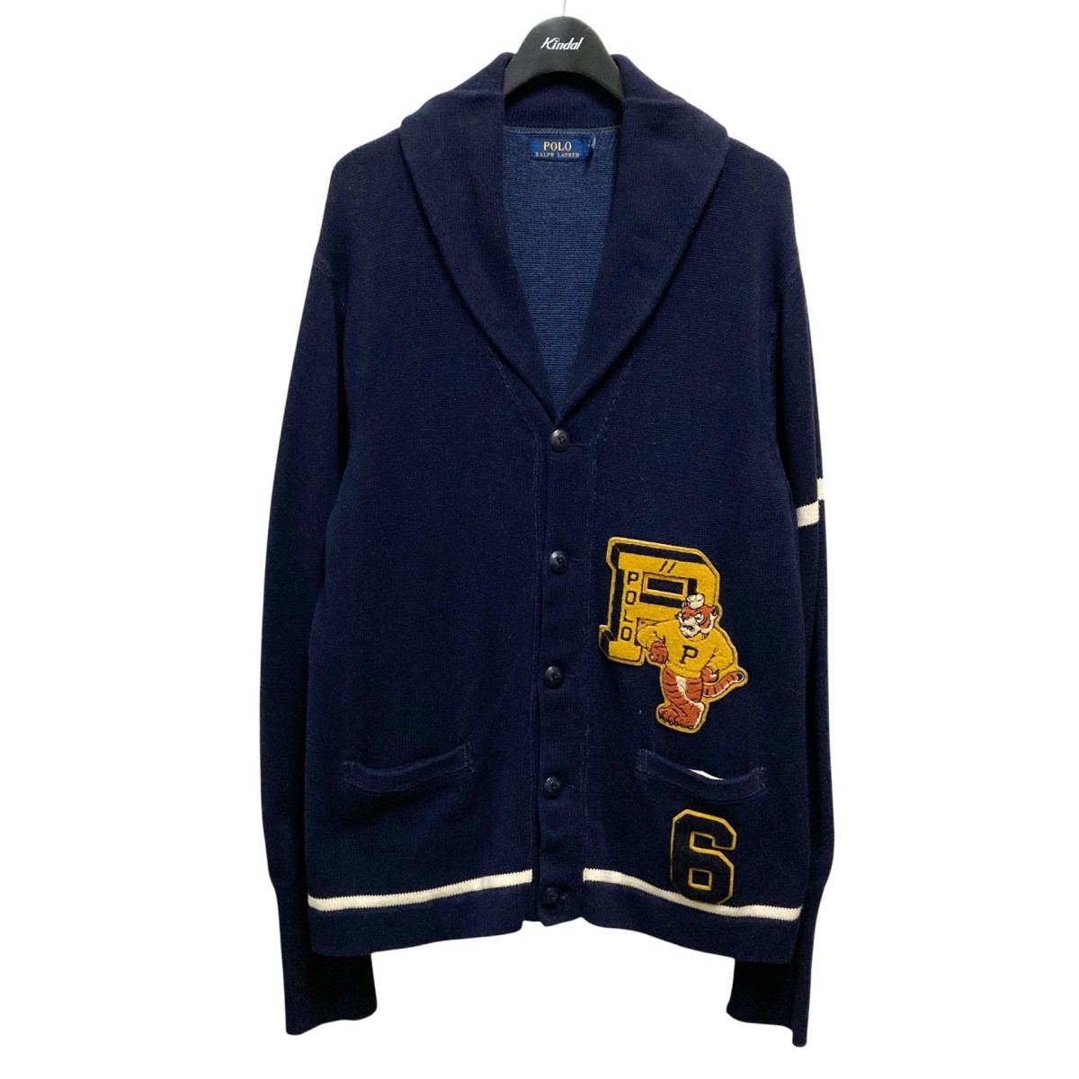 【中古】 POLO RALPH LAUREN　 レタードカーディガン ネイビー サイズ：L 【140925】（ポロラルフローレン） 7,106円