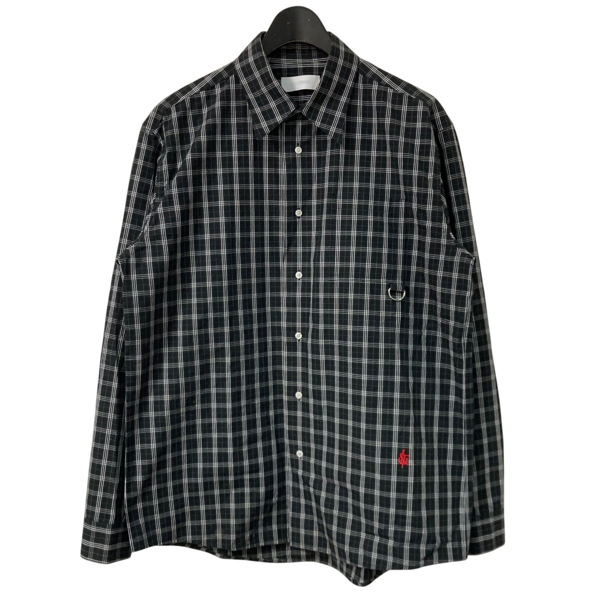 【中古】 ice＆techno 25SS ICEANDRE CHECK SHIRT ビッグカラー長袖チェックシャツ IT25SS SH01 ブラック サイズ：M 【価格見直し】