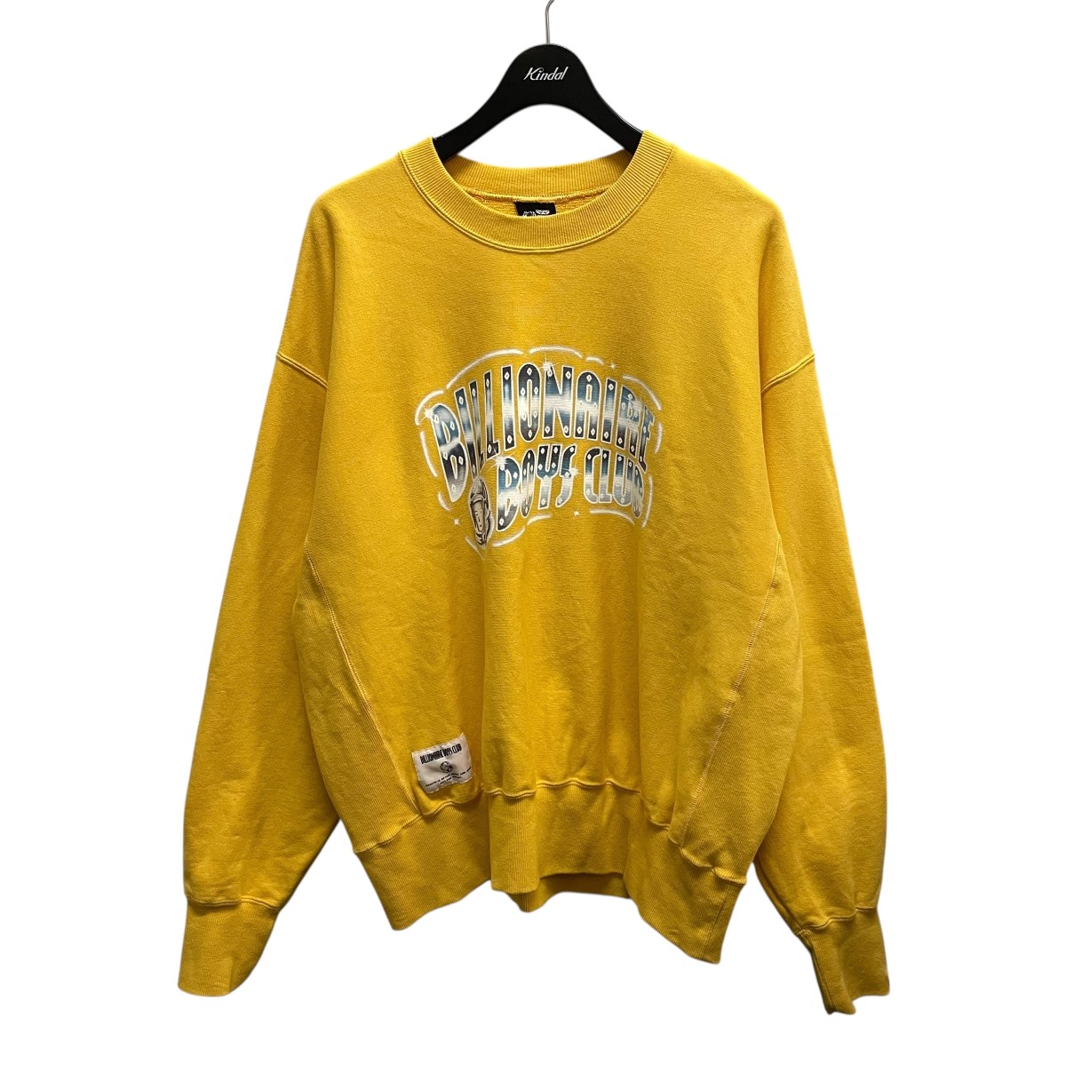 【中古】\u003cBR\u003eBILLIONAIRE BOYS CLUB\u003cBR\u003e【BILLIONAIRE BOYS CLUB ARCH LOGO COTTON SWEATSHIRT】 ロゴプリントスウェット BBCJP235K001 黄色 大きさ：L\u003cBR\u003e【必要経費思いなおす】