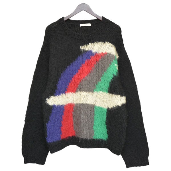 【中古】 Jieda 2022AW　MOHAIR RAINBOW KNIT　モヘアニット　セーター　Jie-22W-KN02 ブラック サイズ：1 【価格見直し】