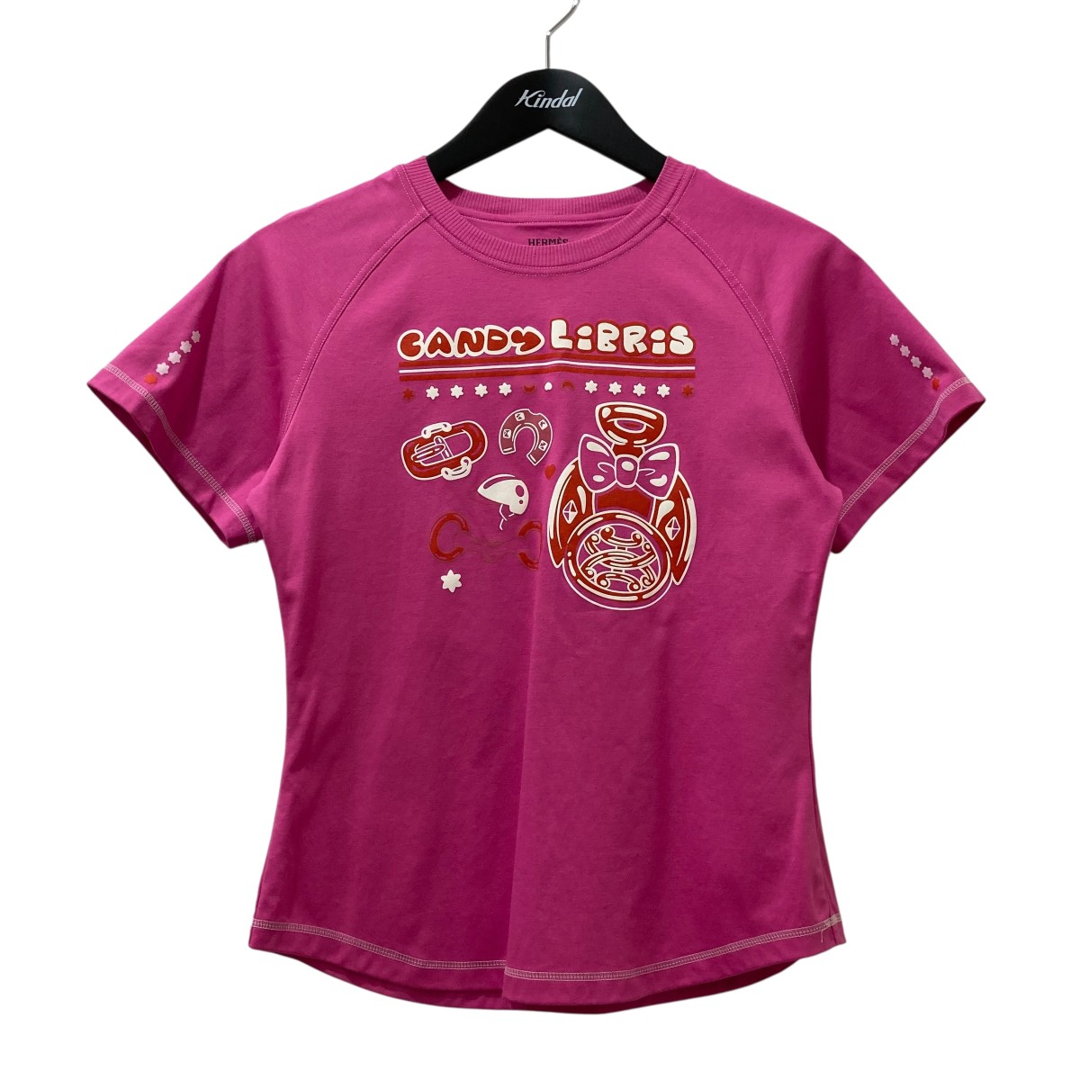 【中古】 HERMES　 2025AW CANDY LIBRIS クルーネックTシャツ ピンク サイズ：36 【250326】（エルメス） 39,754円