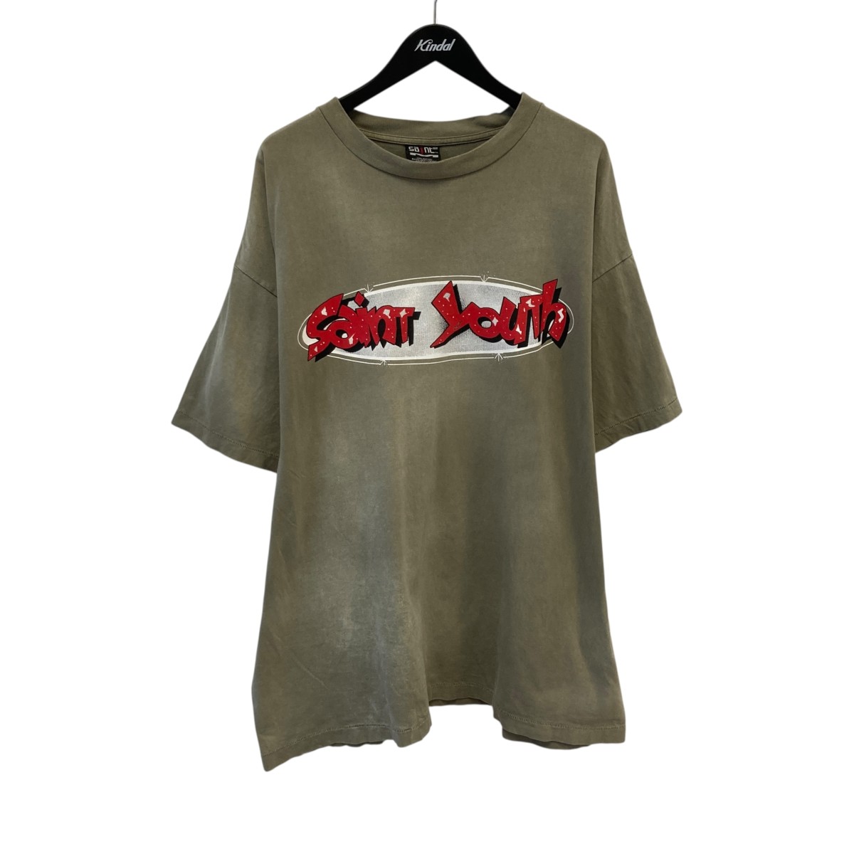 【中古】\u003cBR\u003eSAINT MICHAEL\u003cBR\u003eSS TEE_IN HEAVEN プルオーバー SM-S22-0000-024 カーキ 大きさ：XXXL\u003cBR\u003e【通貨価値思いなおす】