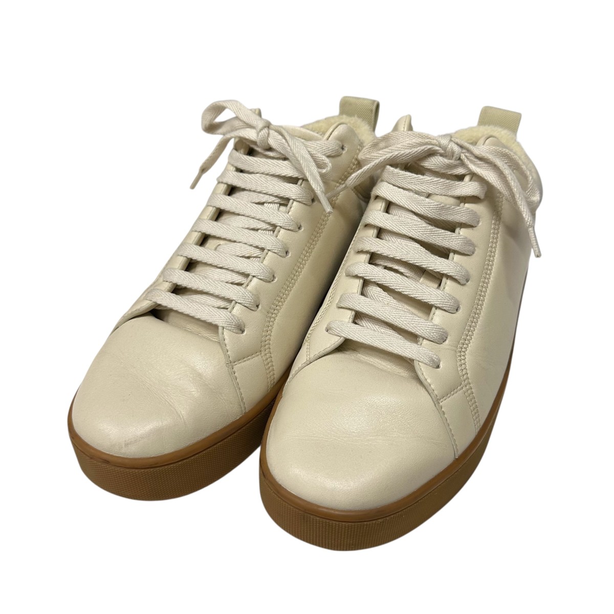 【中古】 BOTTEGA VENETA ピロースニーカー ベージュ サイズ：41 【価格見直し】
