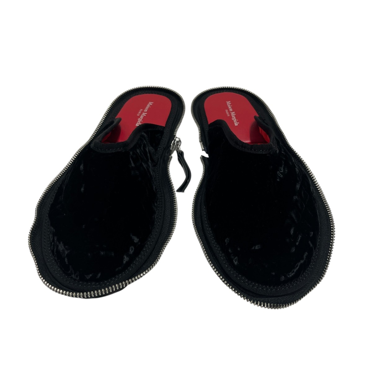 【中古】 Maison Margiela フラットシューズ S58WX0101 ブラック×レッド サイズ：37 【価格見直し】
