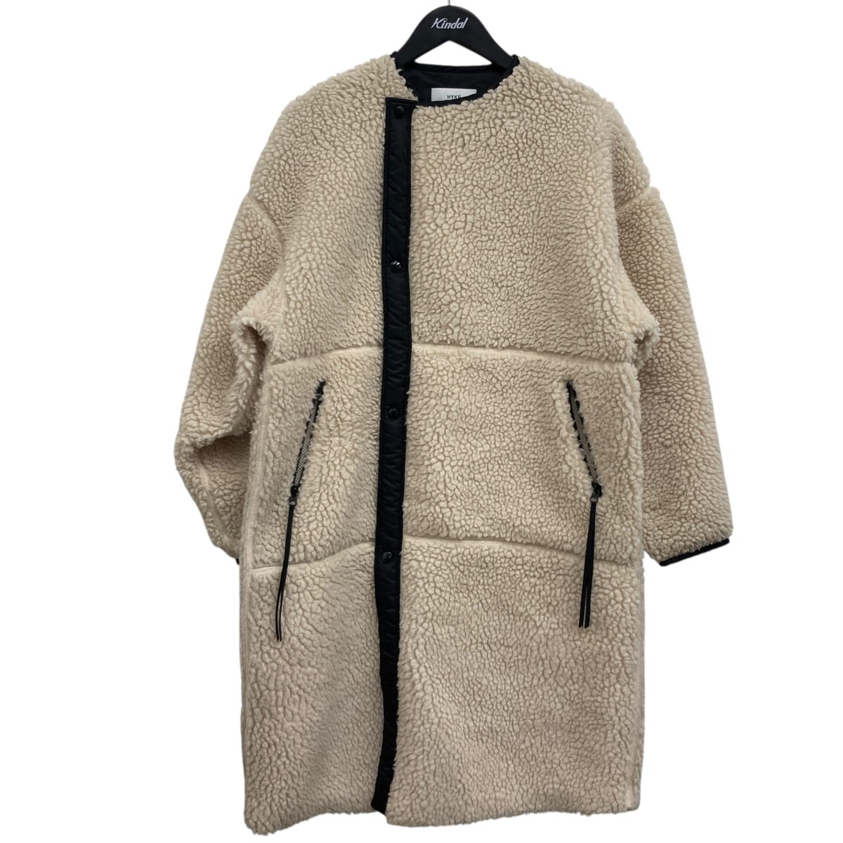 楽天市場】HYKE ハイク/フリースコート フルジップ 異素材切り替え