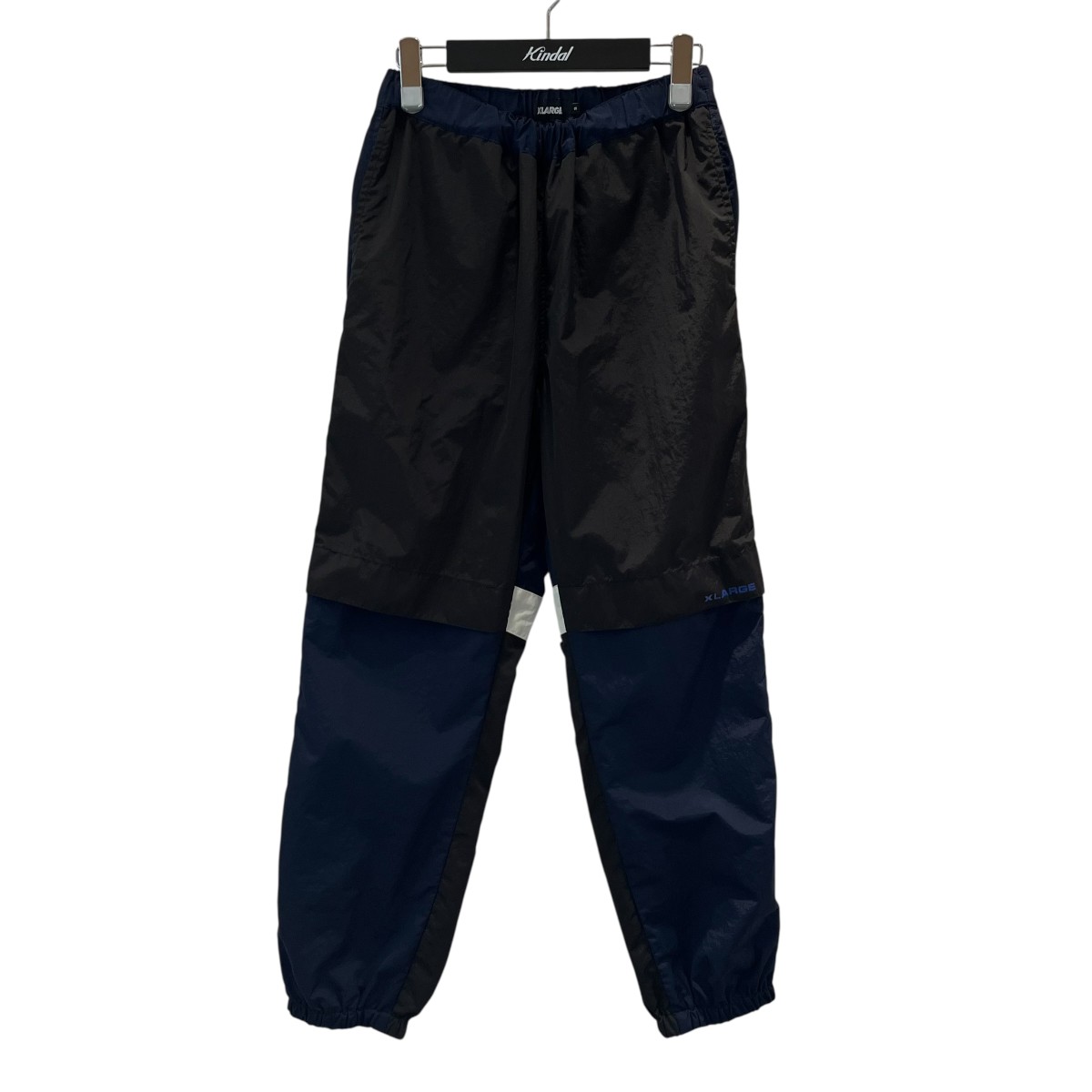 【中古】 X-LARGE　 WARM UP NYLON PANTS ナイロンパンツ 101213031008 ブラック×ネイビー サイズ：S 【170925】（エクストララージ）