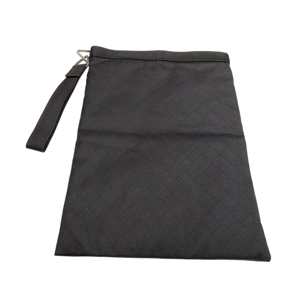 【中古】 BOTTEGA VENETA　 イントレチャート トライアングル クラッチバッグ ブラック 【170925】（ボッテガヴェネタ）