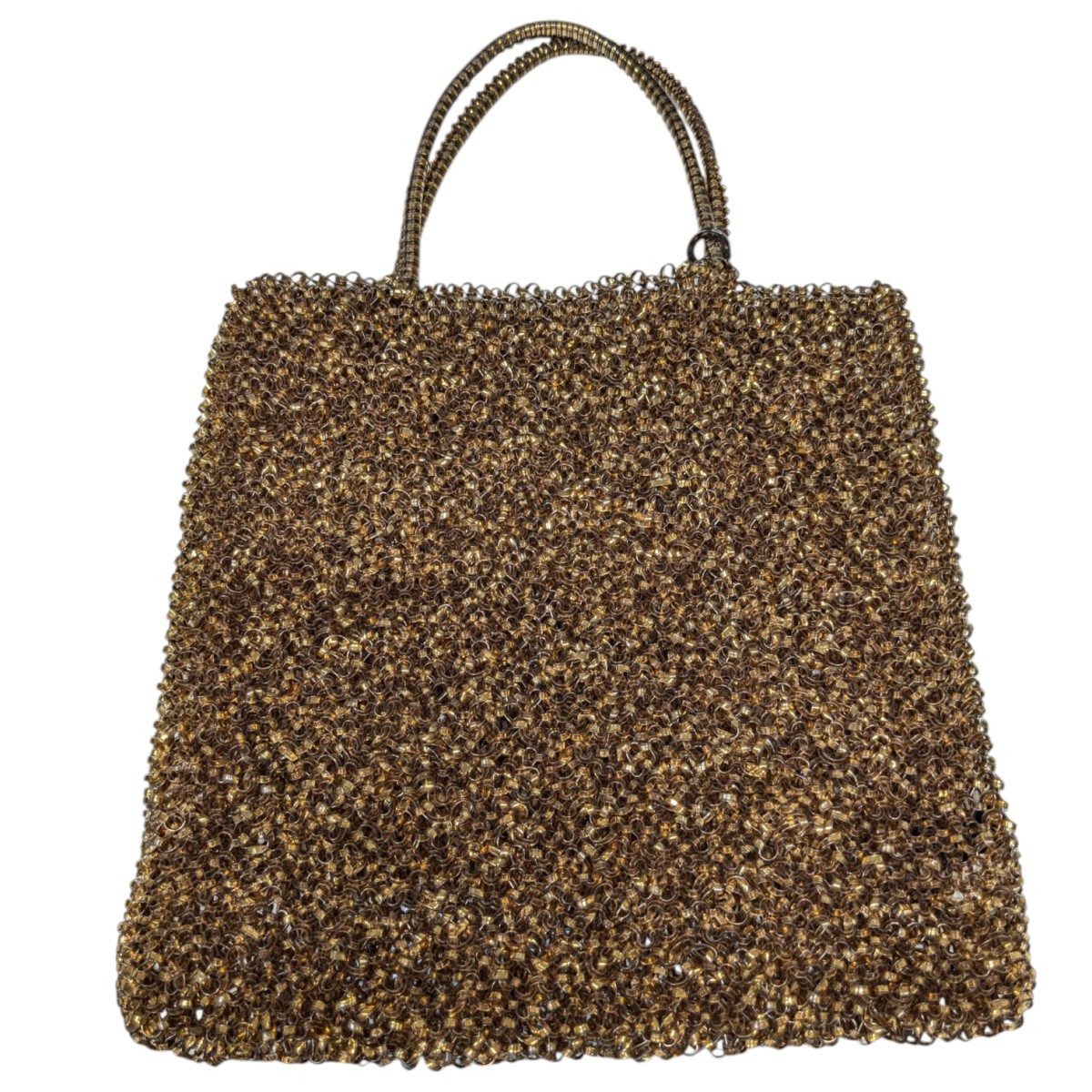 ✨極美品✨ アンテプリマ ドッピオ ワイヤーバッグ ハンドバッグ スパンコール 極美品】アンテプリマ ワイヤーバッグ ハンドバッグ ゴールド