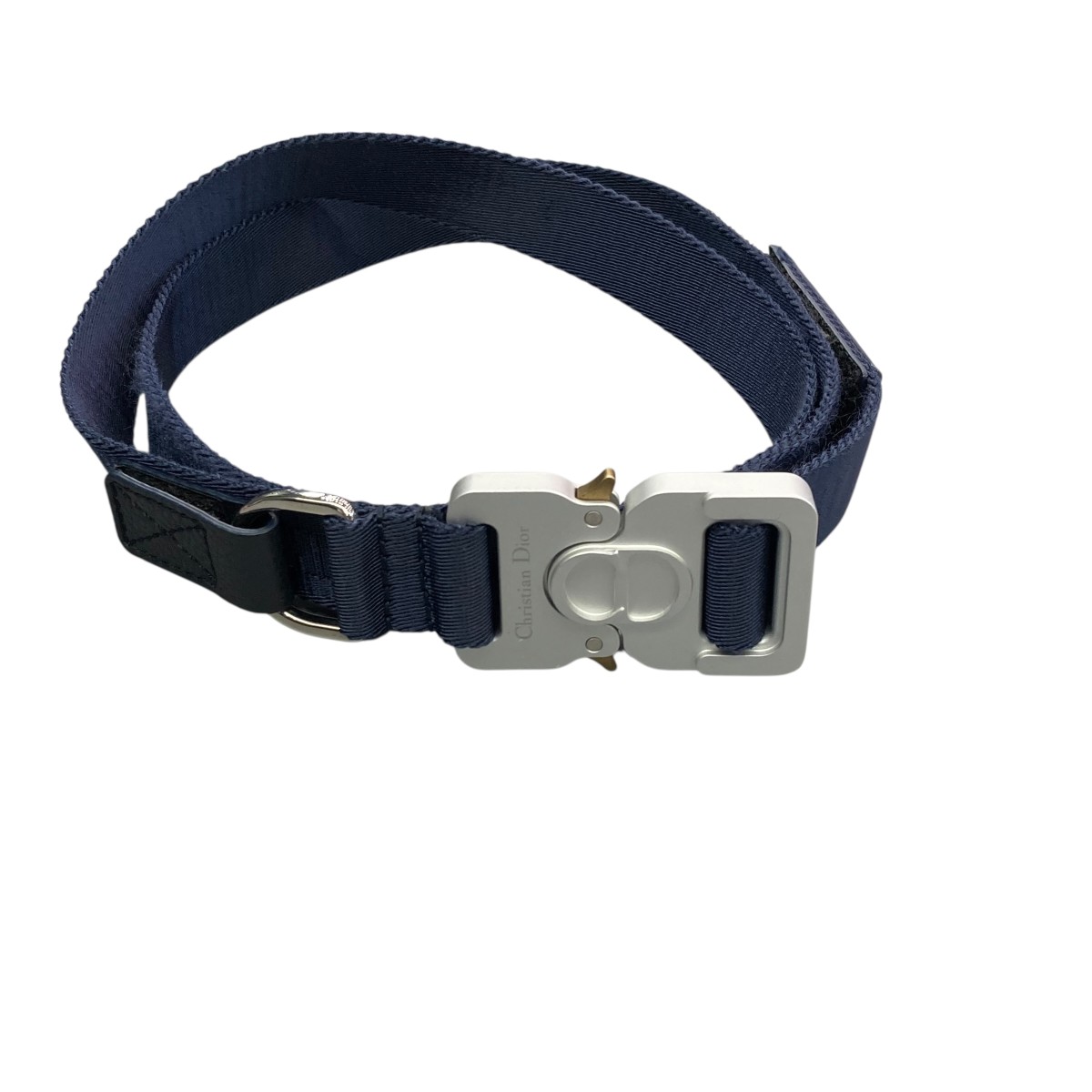 【中古】 Christian Dior ローラーコースターバックルベルト ネイビー 【価格見直し】