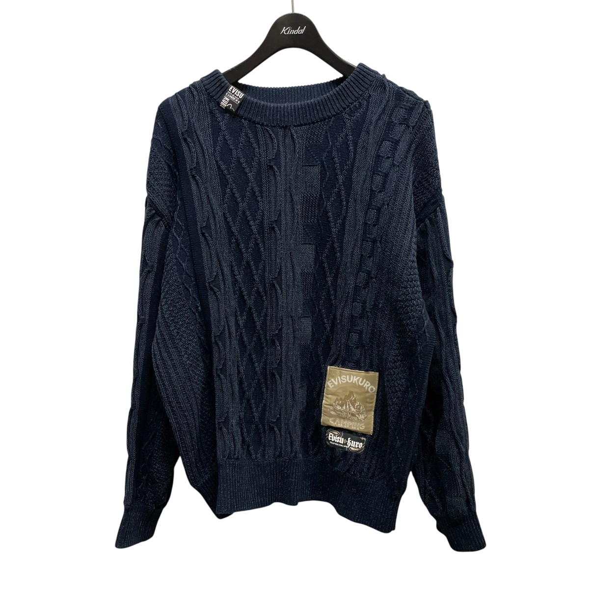 【中古】EVISUKURO　ニット ネイビー サイズ：S 【040626】（エビスクロ）｜ブランド古着のカインドオル 8,395円