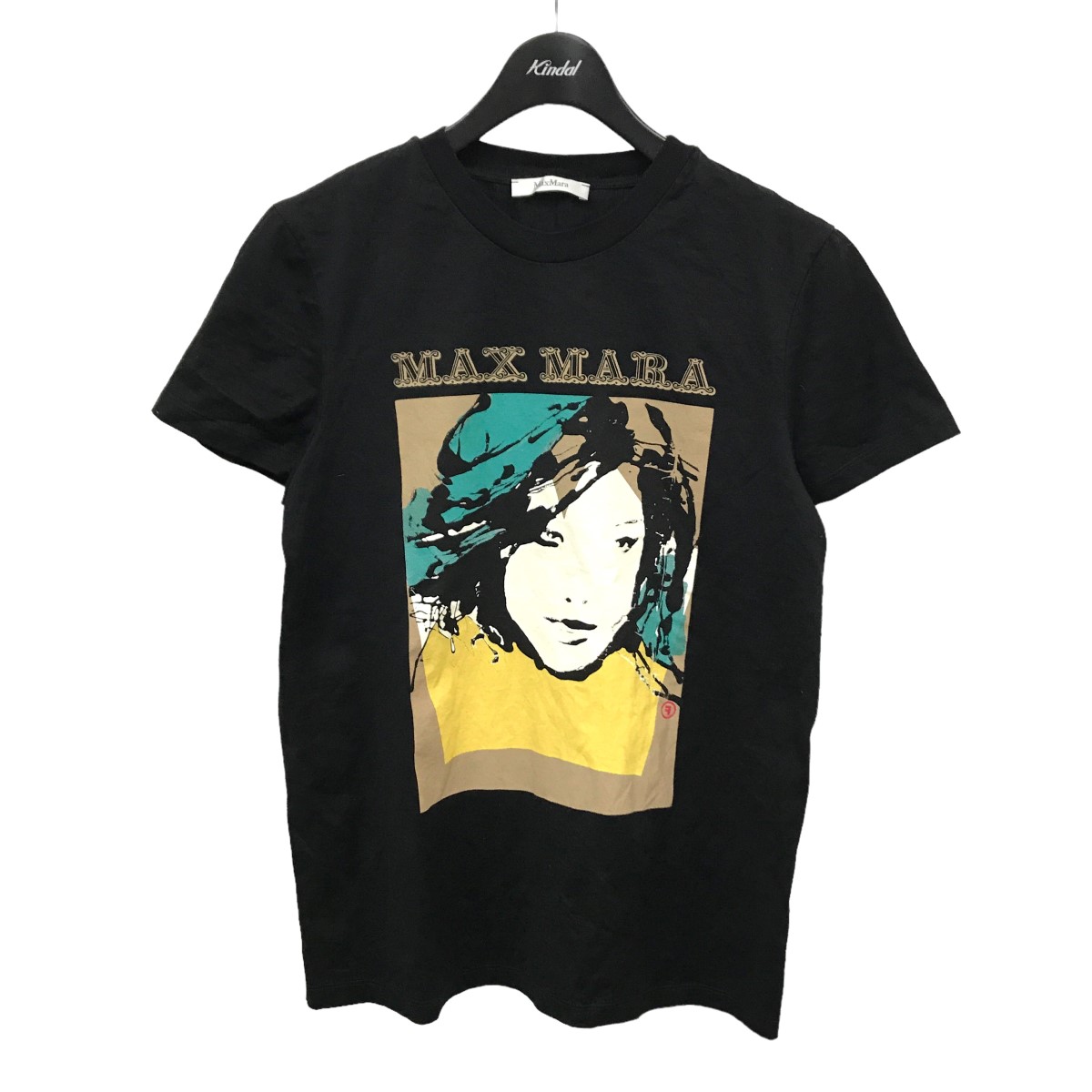 Max Mara ブラックDOGプリントTシャツ　ラインストーン Max Mara(マックスマーラ)のDOG Tシャツは完売前に要チェック