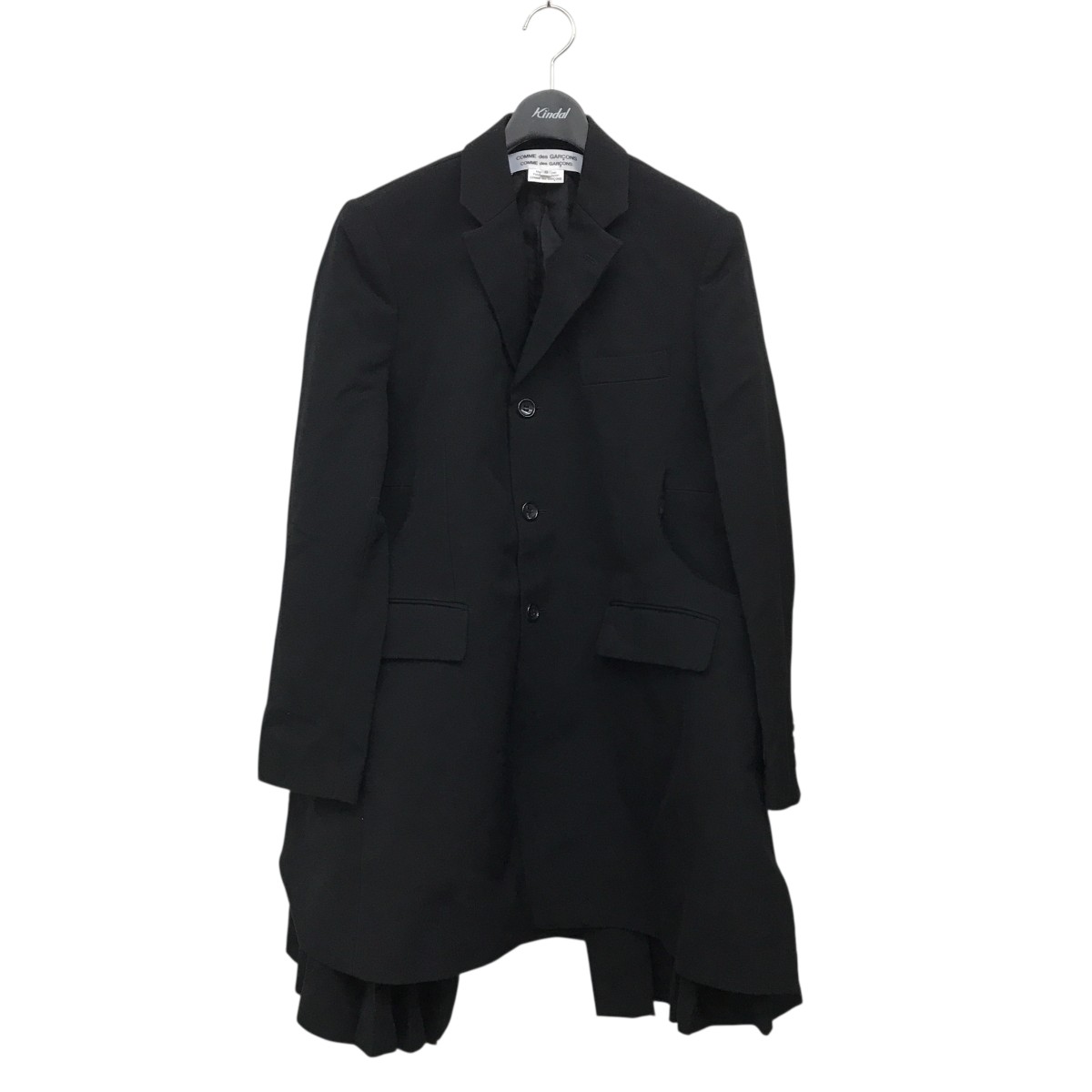 【中古】 COMME des GARCONS COMME des GARCONS 25SS サイドプリーツジャケット RO-J004 ブラック サイズ：S 【価格見直し】