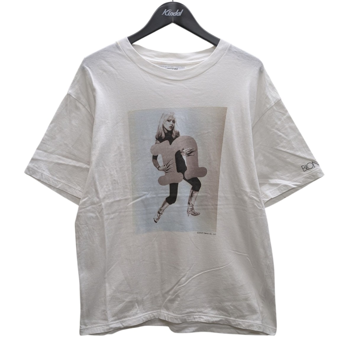 【中古】 MINEDENIM×Blondie Crewneck T-SH プリントTシャツ ホワイト サイズ：L 【価格見直し】