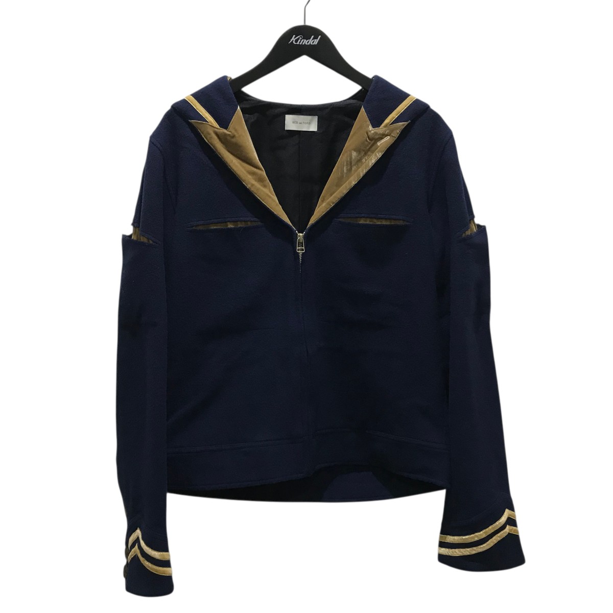【中古】 BED J．W． FORD 21AW セーラーカラージャケット 21AW-B-JM04 ネイビー×ベージュ サイズ：1 【価格見直し】