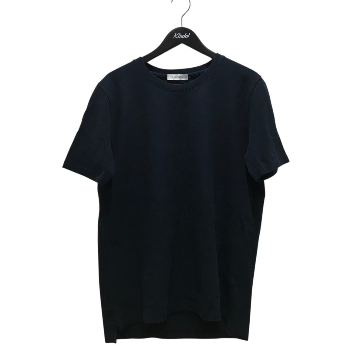 【中古】 CRUCIANI 半袖ニット JU1370 ネイビー サイズ：52 【価格見直し】