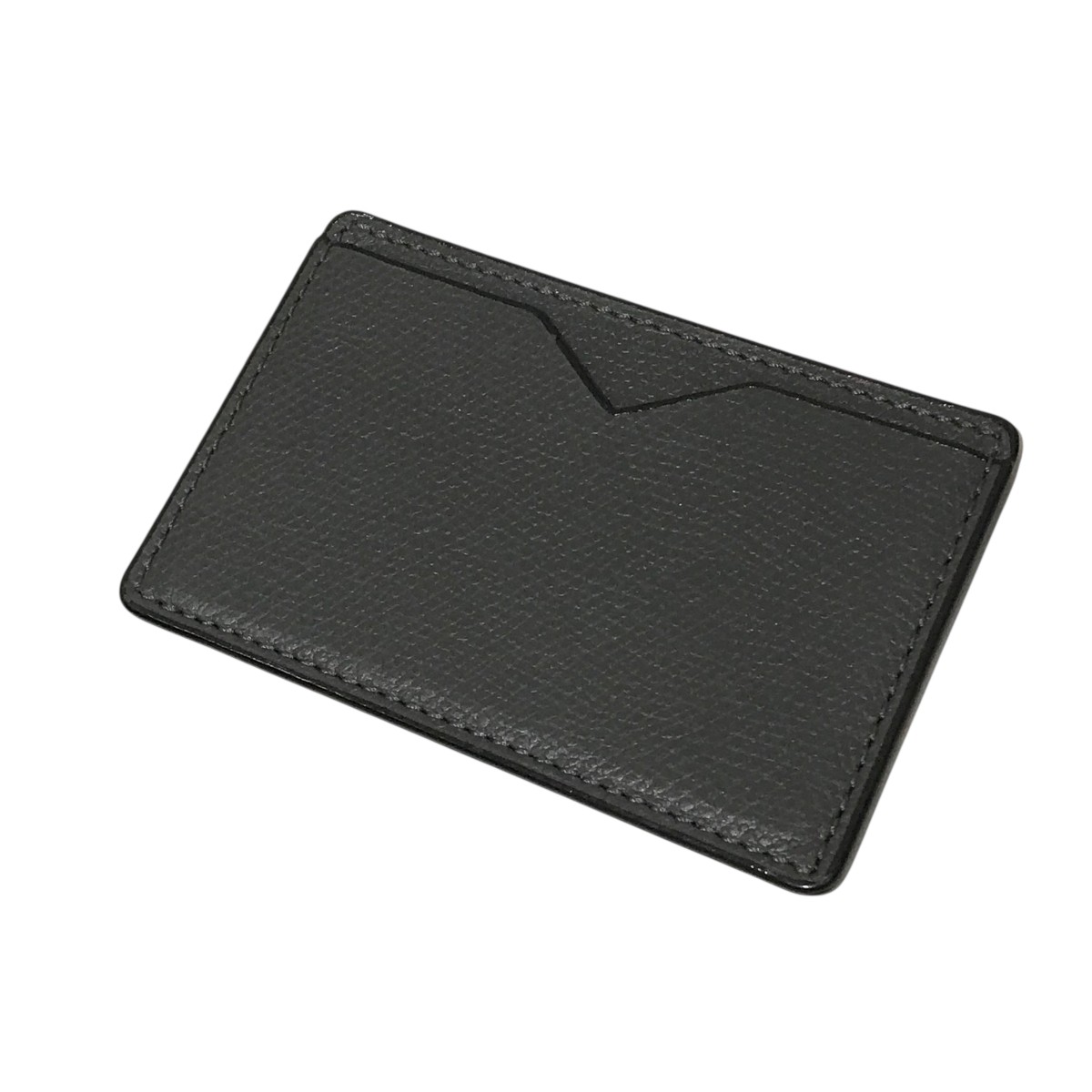 【中古】 Valextra　 カードケース ブラック 【220925】（ヴァレクストラ）