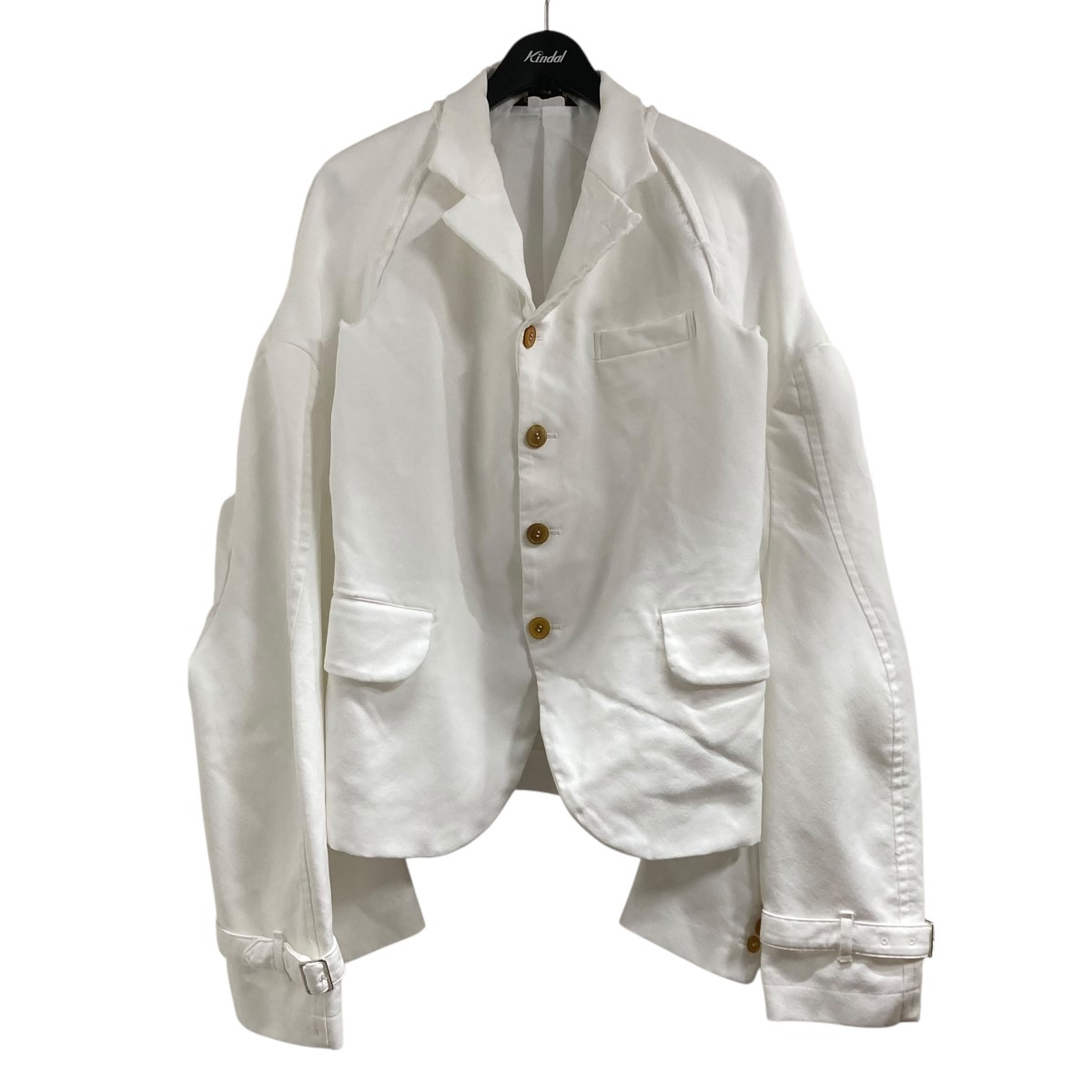 【中古】 COMME des GARCONS　 25SS スリーブデザインジャケット GO-J049 ホワイト サイズ：XS 【220925】（コムデギャルソン）