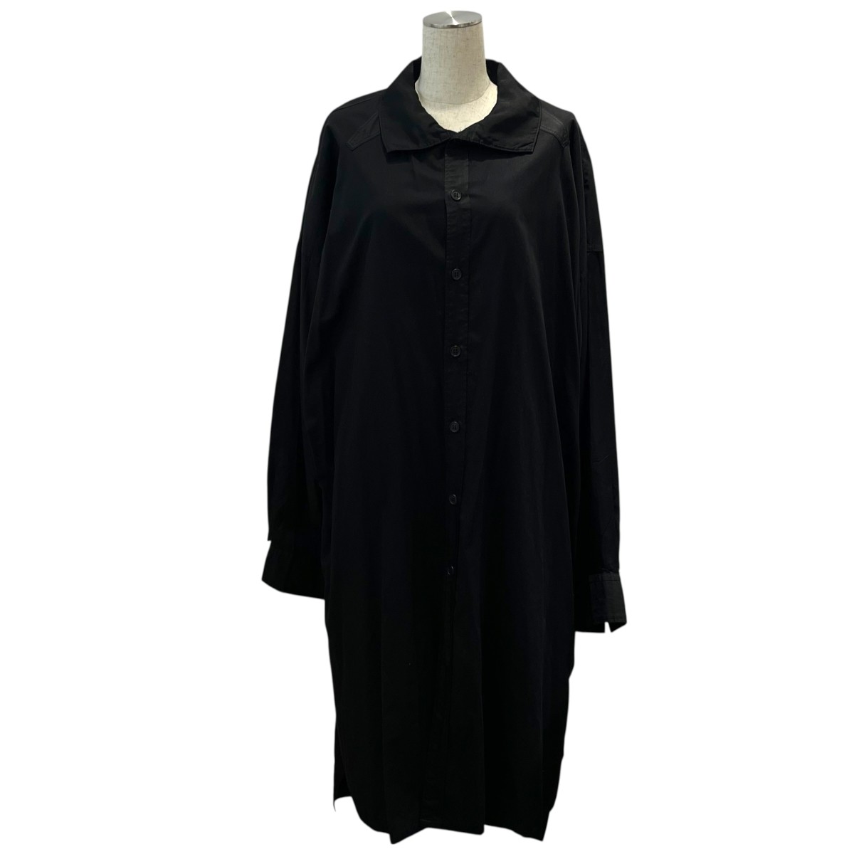 ヨウジヤマモト 23ss ロングジャケット　サイズ2 23ss YOHJI YAMAMOTO POUR HOMME シワギャバノーカラーロング