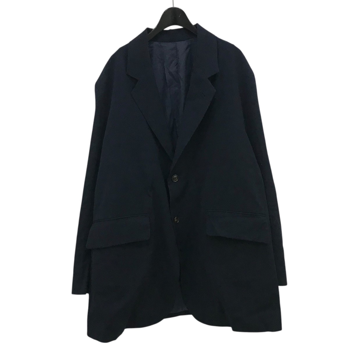 【中古】 uru 「WOOL RAYON SILK - 2 BUTTON JACKET「」 テーラードジャケット 24SWRS01 ネイビー サイズ：2 【価格見直し】