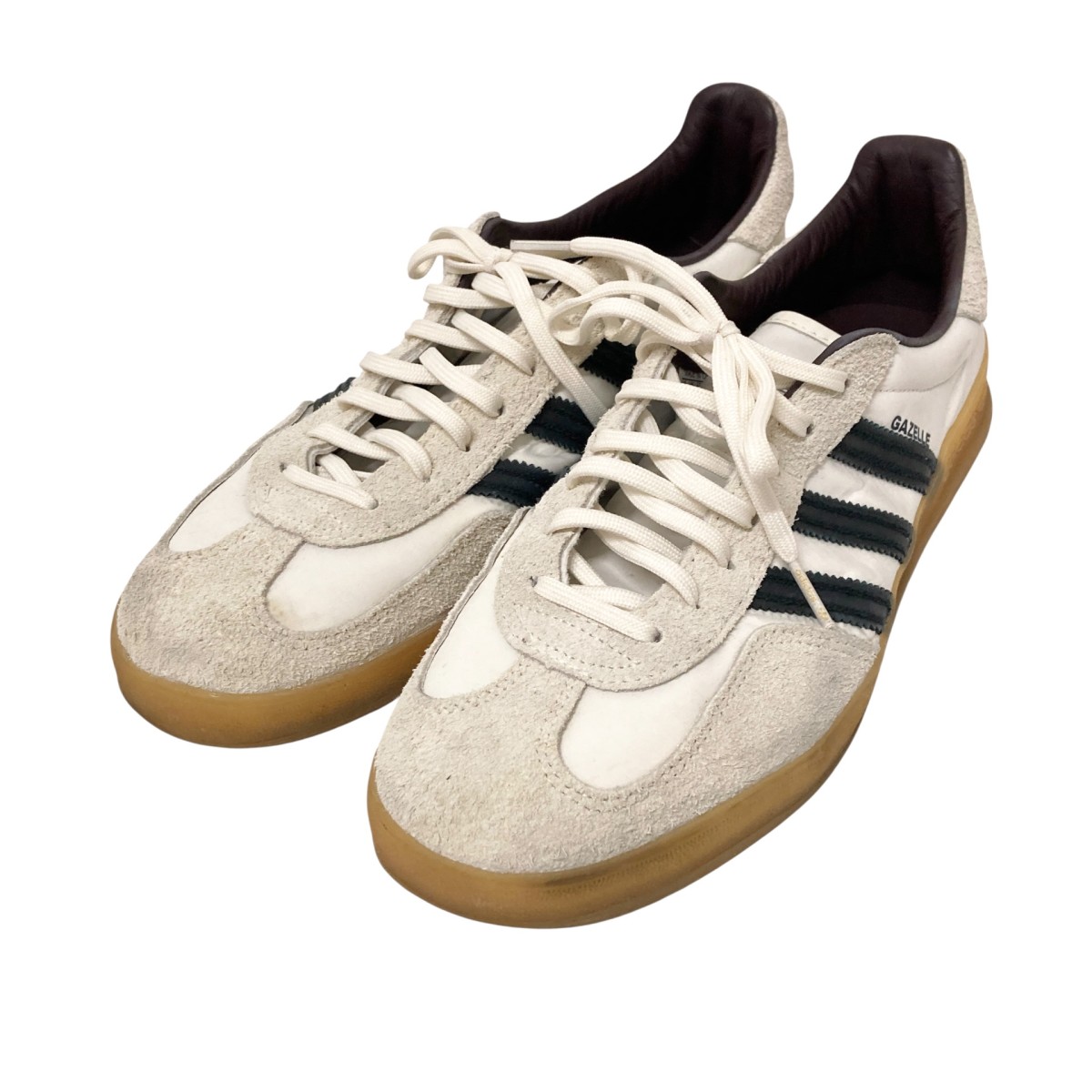 【中古】 adidas×Hikari Shibata GAZELLE INDOOR スニーカー IH9985 ホワイト サイズ：28.5cm 【価格見直し】