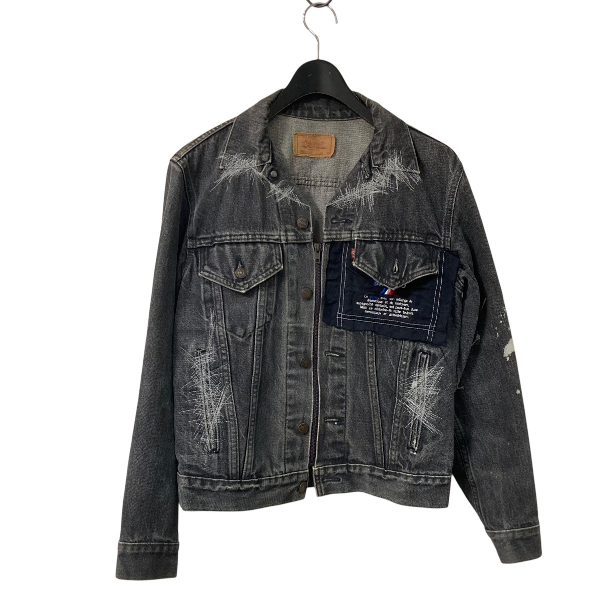 【中古】LEVI’SGITANES TEAM リメイク品 デニムジャケット 70506 0259 ブラック サイズ:38r【価格見直し】|ブランド古着のカインドオル
