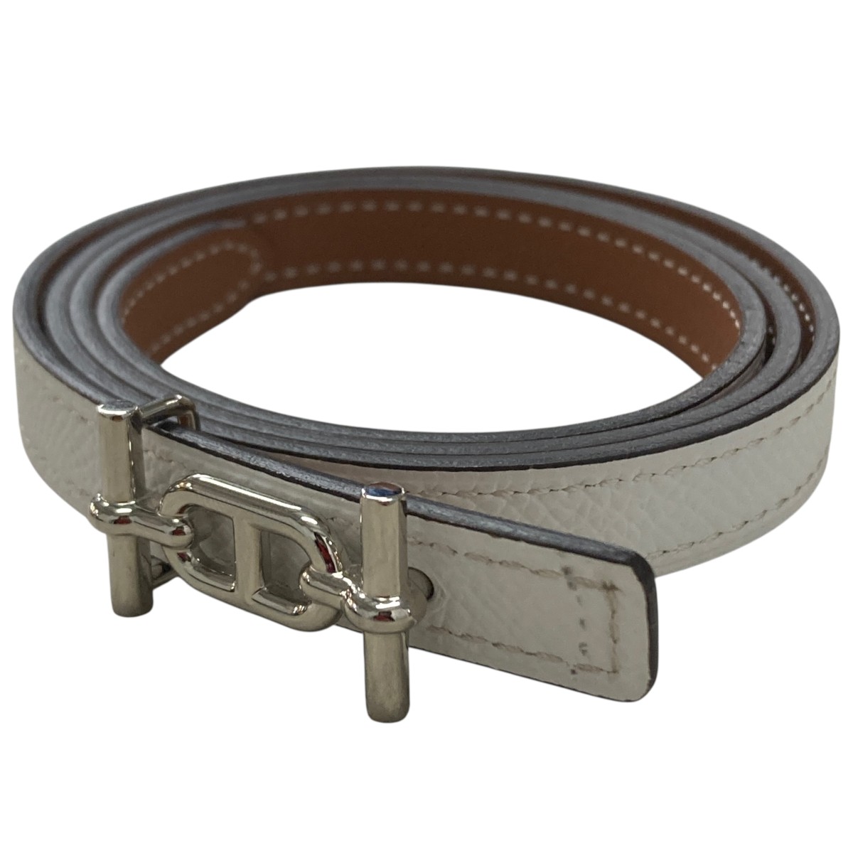 Hermesレディース　ベルト　シェーヌダンクル　ゴールド金具　美品　エルメス HERMES エルメス リバーシブル シェーヌダンクルベルト/ゴールド