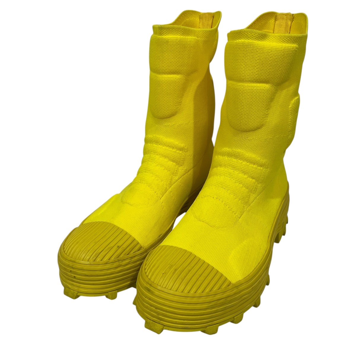 【中古】 CAMPER LAB ニットロングブーツ イエロー サイズ：41 【価格見直し】