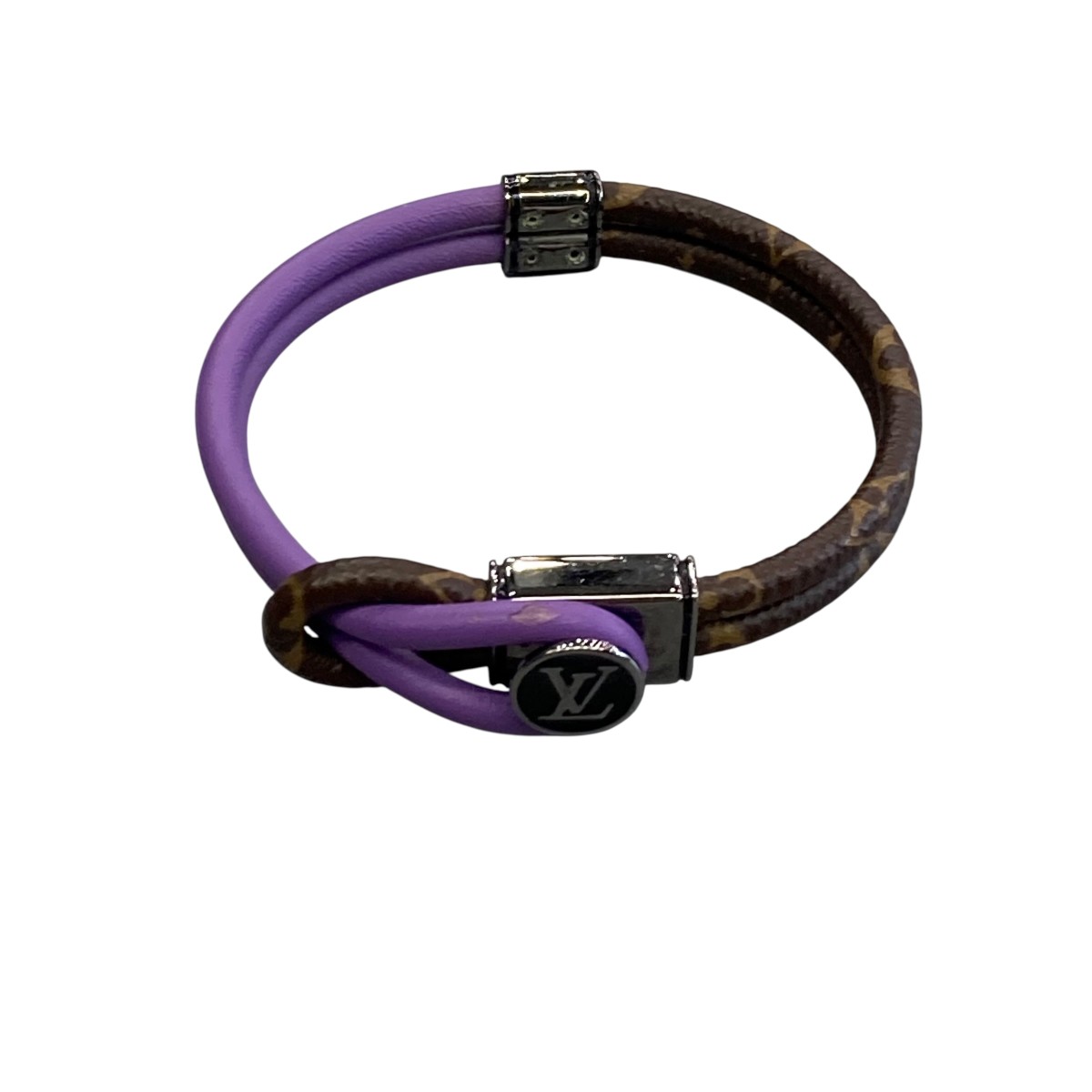 【中古】 LOUIS VUITTON ブラスレ ループ イット ブレスレット M8092 ブラウン×パープル 【価格見直し】