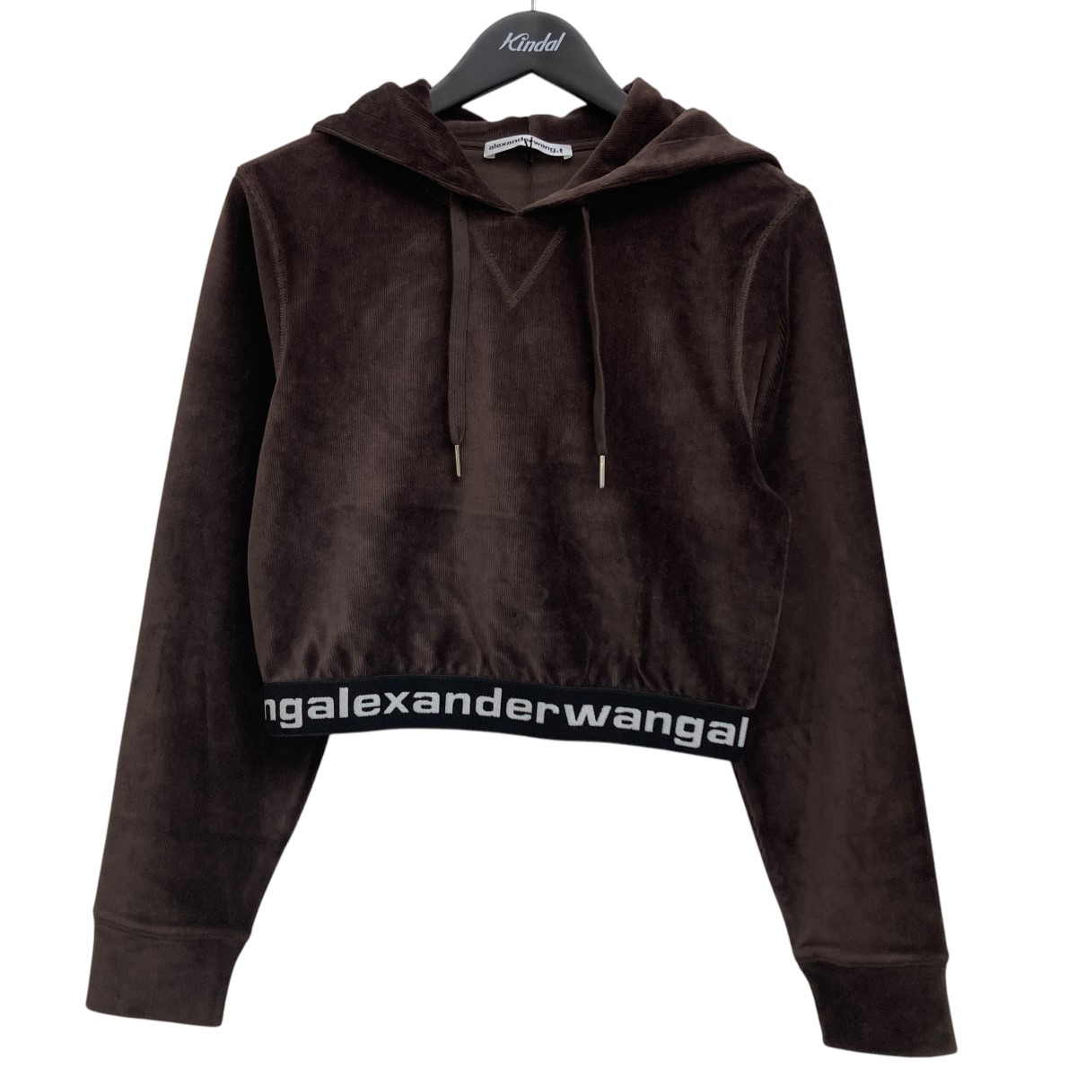 【中古】T by ALEXANDER WANGクロップドパーカー ブラウン サイズ：S【価格見直し】｜ブランド古着のカインドオル