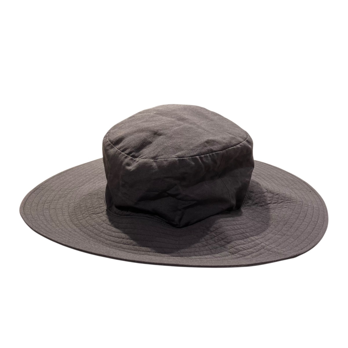 【中古】 KIJIMA TAKAYUKI RAYON LINEN WIDE BRIM BUCKET HAT ハット 25101-HPS チャコールグレー サイズ：2 【価格見直し】
