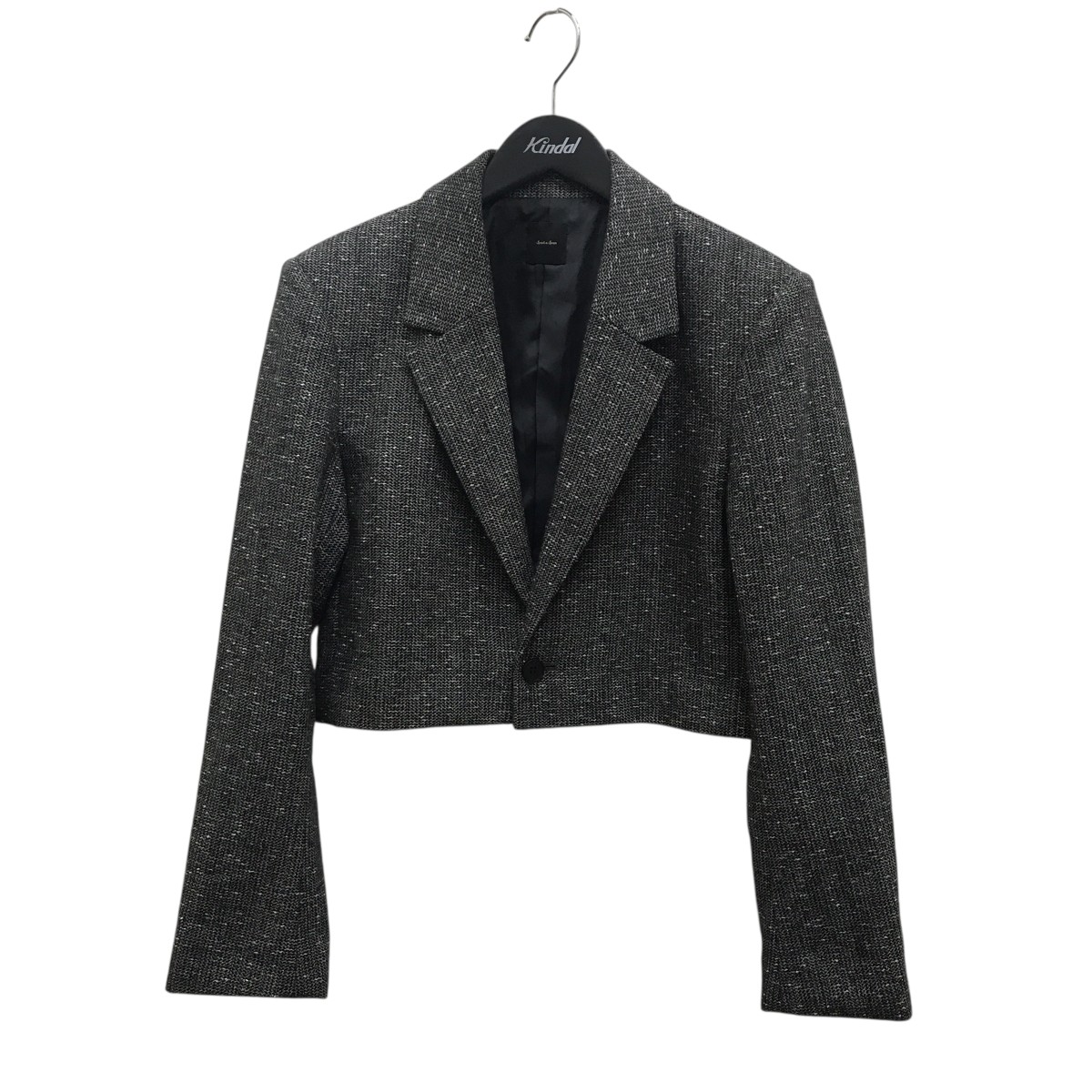 【中古】Spick and Span 24AW ツィードクロップド 上衣 24010200901030 薄墨色 大きさ：38 【090526】（スピックアンドスパン）