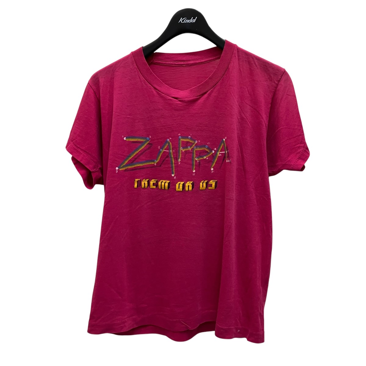 【中古】 FRANK ZAPPA 80’ｓ Vintage プリントTシャツ ピンク 【価格見直し】 6,257円