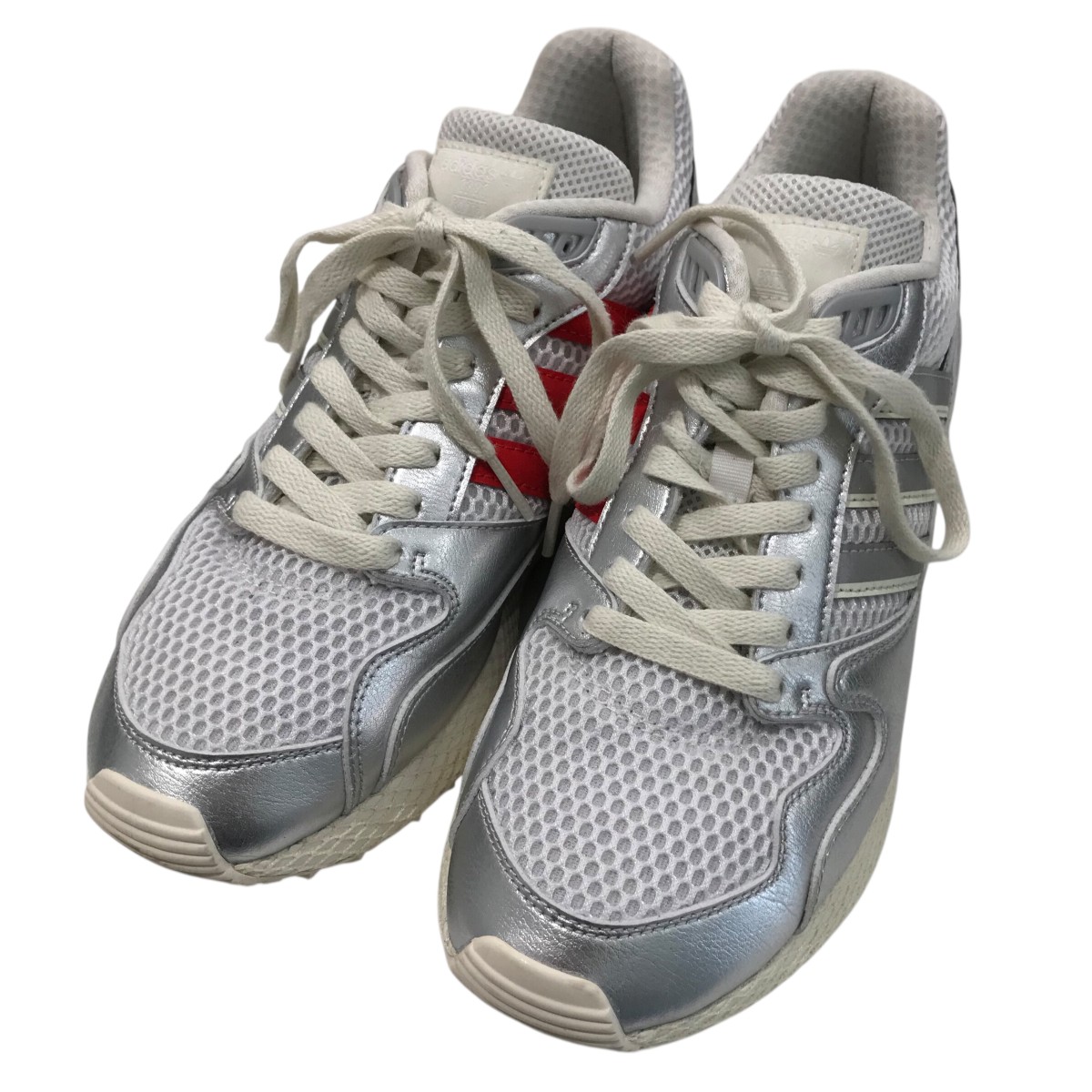 【中古】 adidas originals×KITH Ronnie Fieg 「OREGON ULTRA TECH」 ローカットスニーカー JQ9295 ホワイト×シルバー サイズ：26.5CM 【価格見直し】