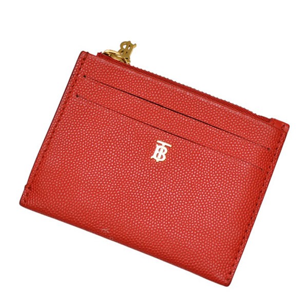 【中古】 BURBERRY TBロゴカードケース　財布 レッド 【価格見直し】