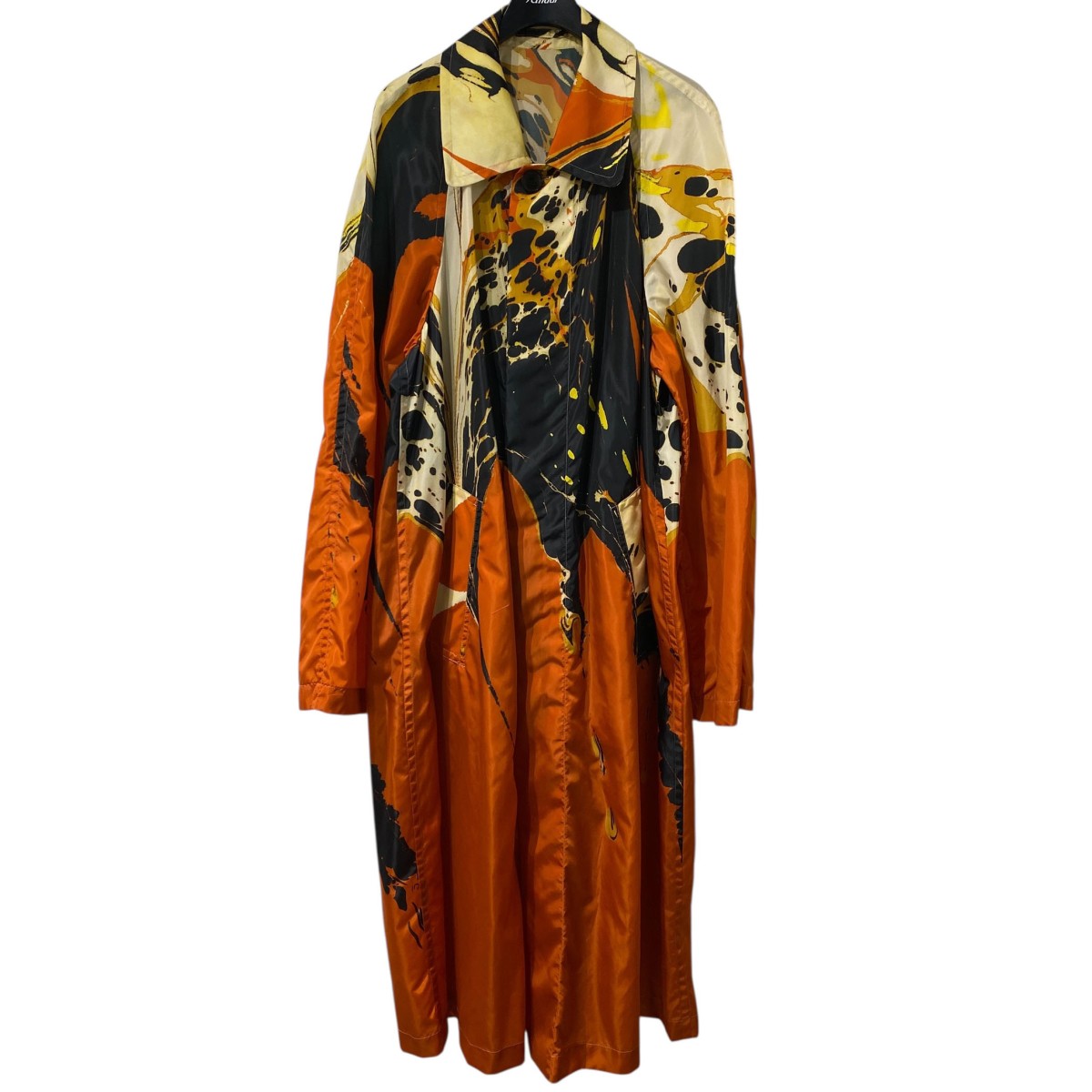 dries van noten ドリスヴァンノッテン　18aw マーブルコート 鮮烈なマーブル柄。ドリス ヴァン ノッテンのナイロンコートが