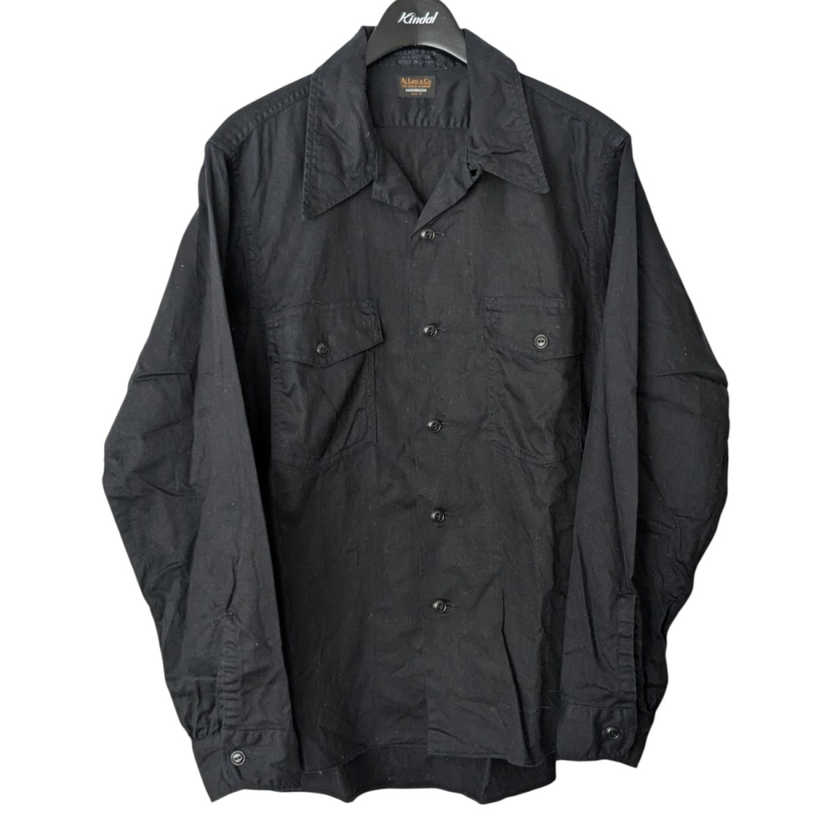【中古】 ATLAST ＆ CO Work Shirt ワークシャツ ブラック サイズ：15 【価格見直し】