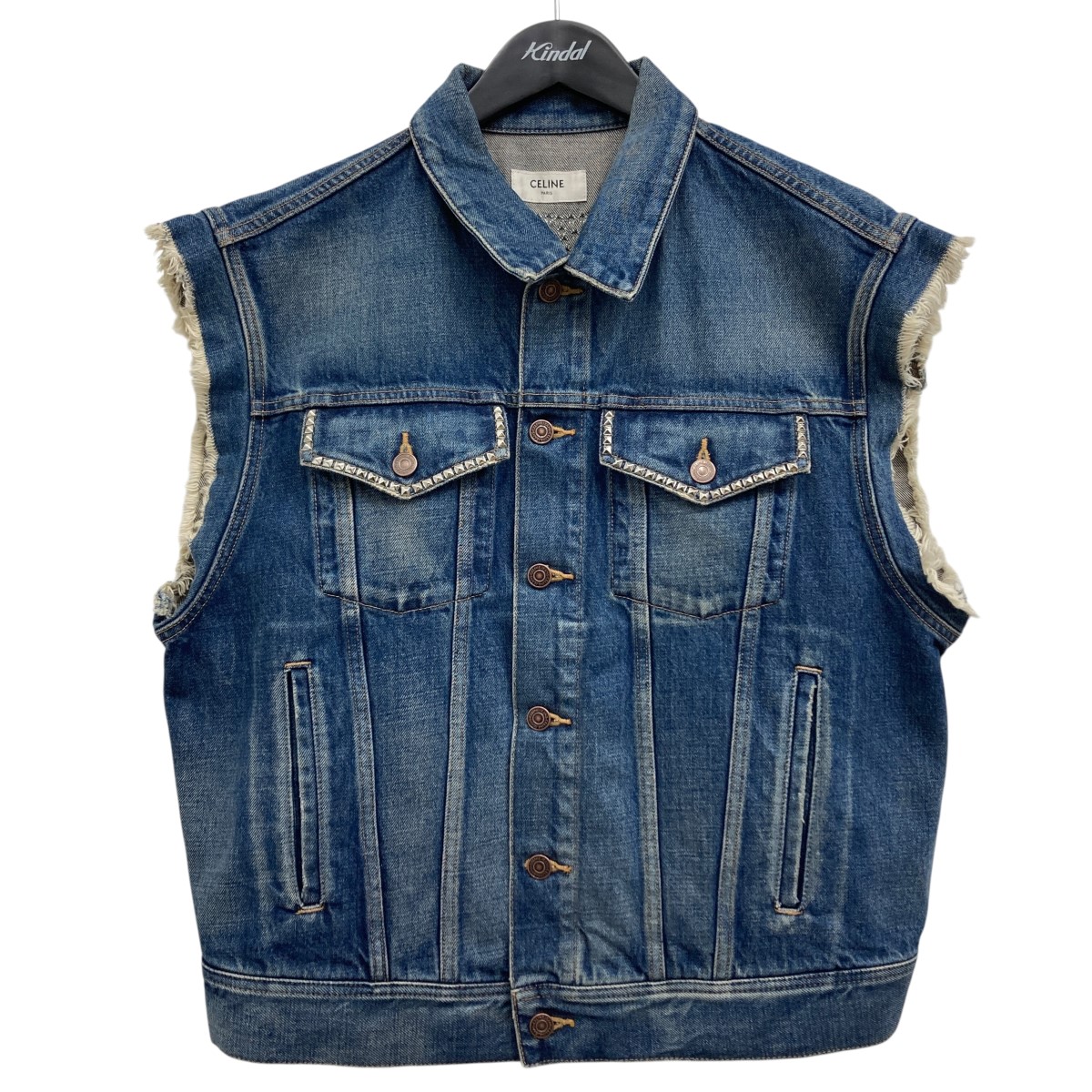 楽天市場】【中古】CELINE フィービー期 キャメルニットベスト 2 3GE4