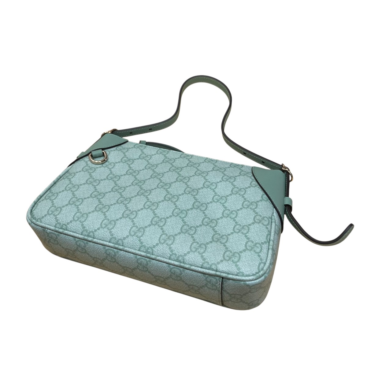 【中古】 GUCCI GGエンブレム スモール ショルダー クラッチ ハンドバッグ ミントグリーン サイズ：- 【価格見直し】