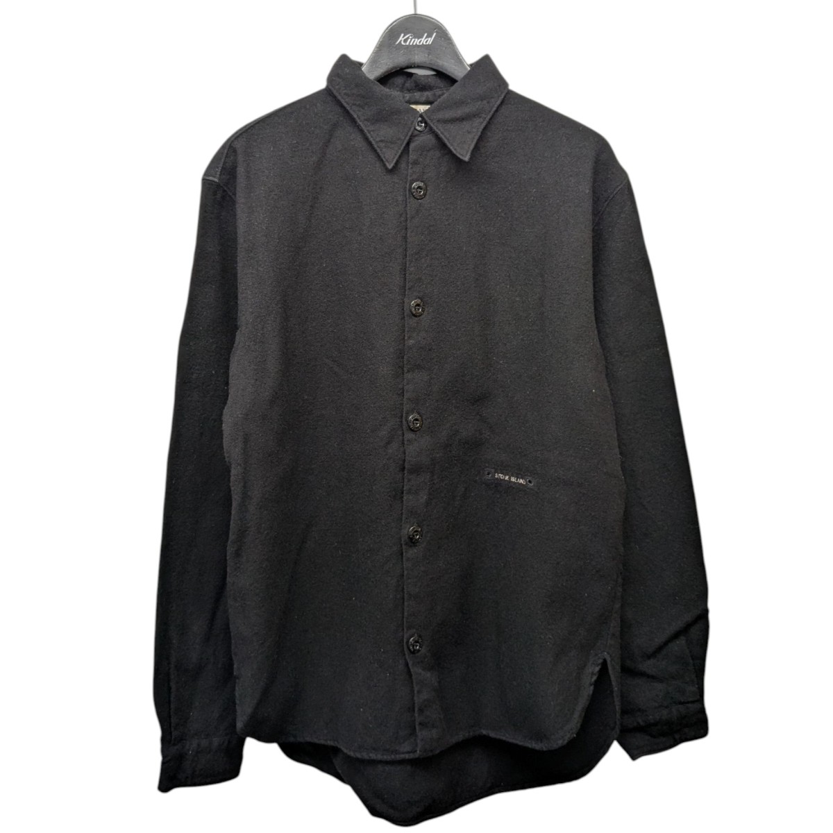 【中古】 STONE ISLAND ウールシャツ ブラック サイズ：M 【価格見直し】