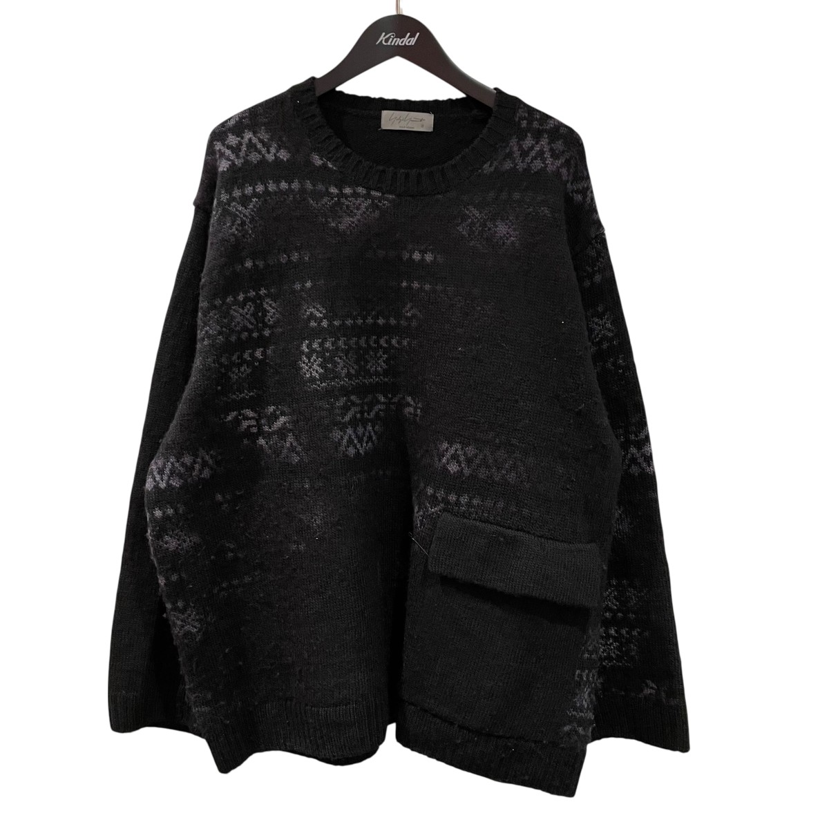 【中古】Yohji Yamamoto pour homme 編み物 HE-K03-191 黒いこと 大きさ：3 【020526】（ヨウジヤマモトプールオム）