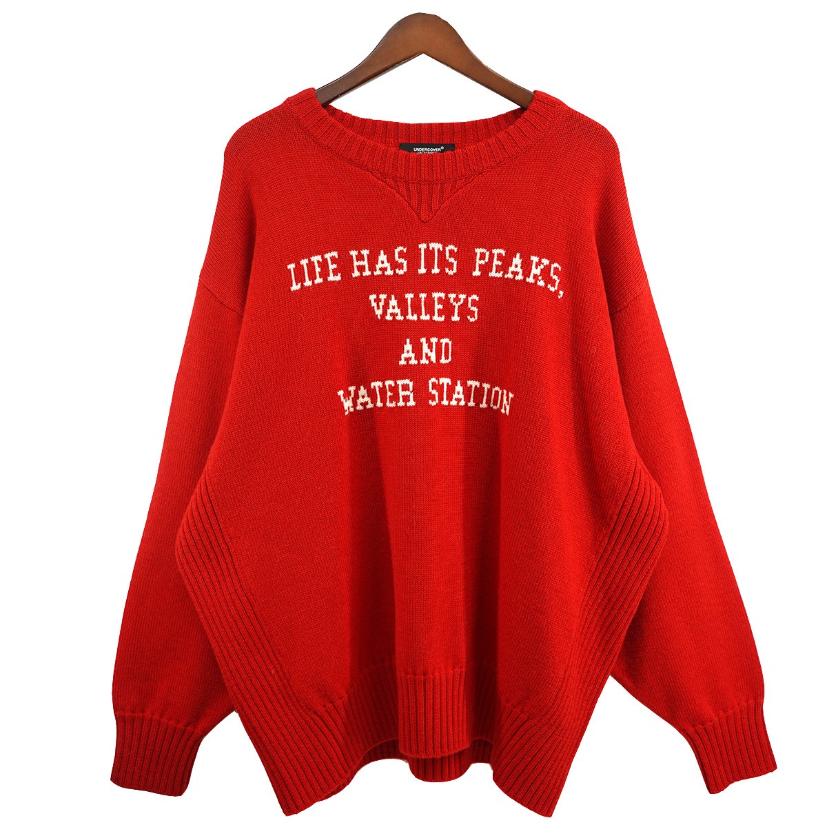 【中古】 UNDERCOVER 22AW VALLEYS Pullover Knit プルオーバー ニット セーター レッド サイズ：4 【価格見直し】