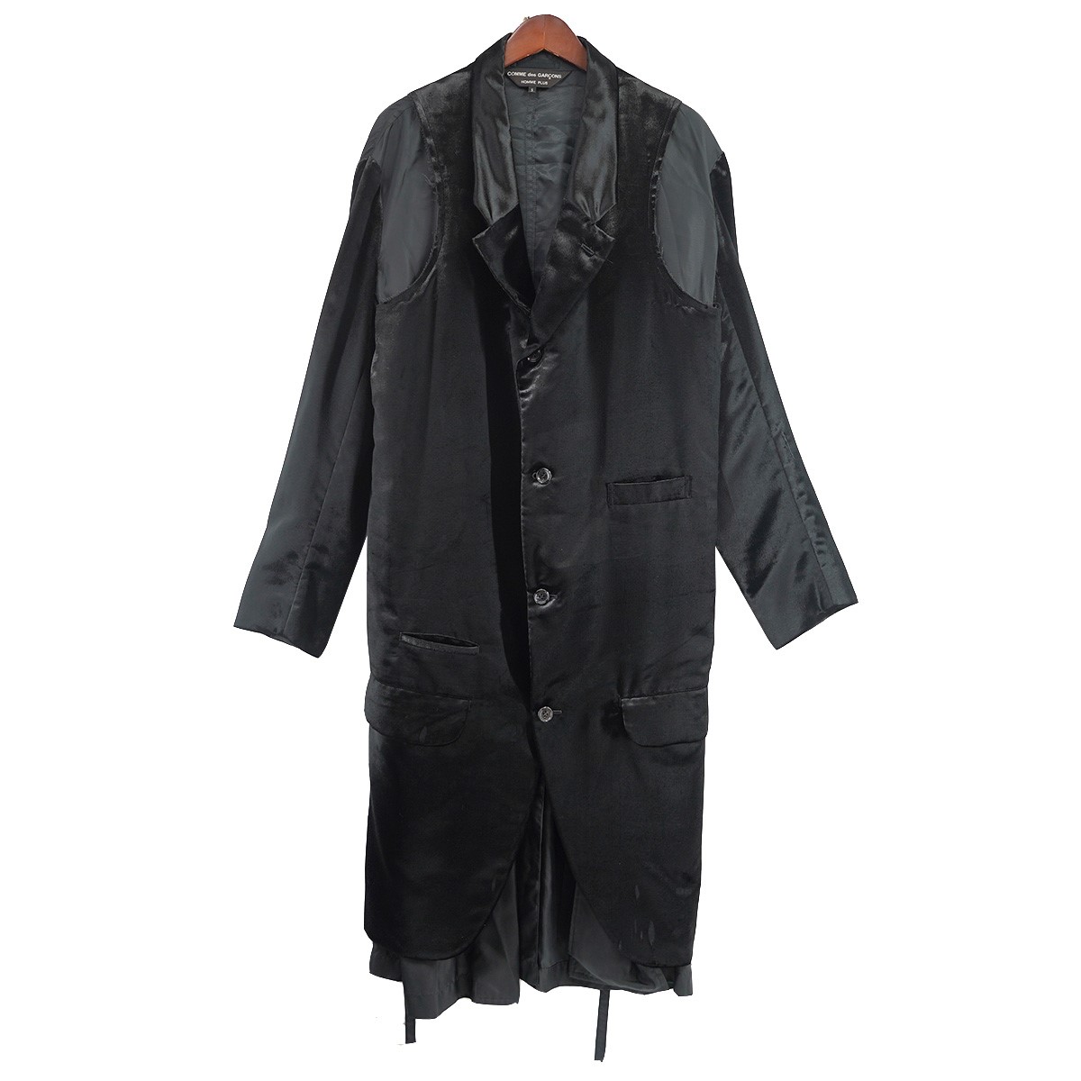 希少　田中オム　Comme des Garçons 黒 ロングコート M 極美品 コムデギャルソンオム 田中オム ダッフルコート ロング