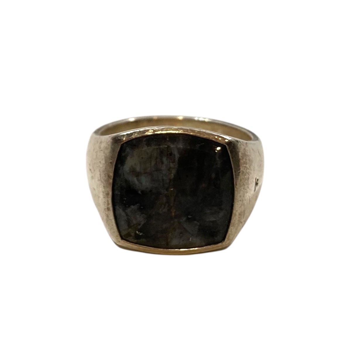 【中古】 TOM WOOD　 Cushion Ring リング シルバー×ブラック×グレー サイズ：60 【011025】（トムウッド）