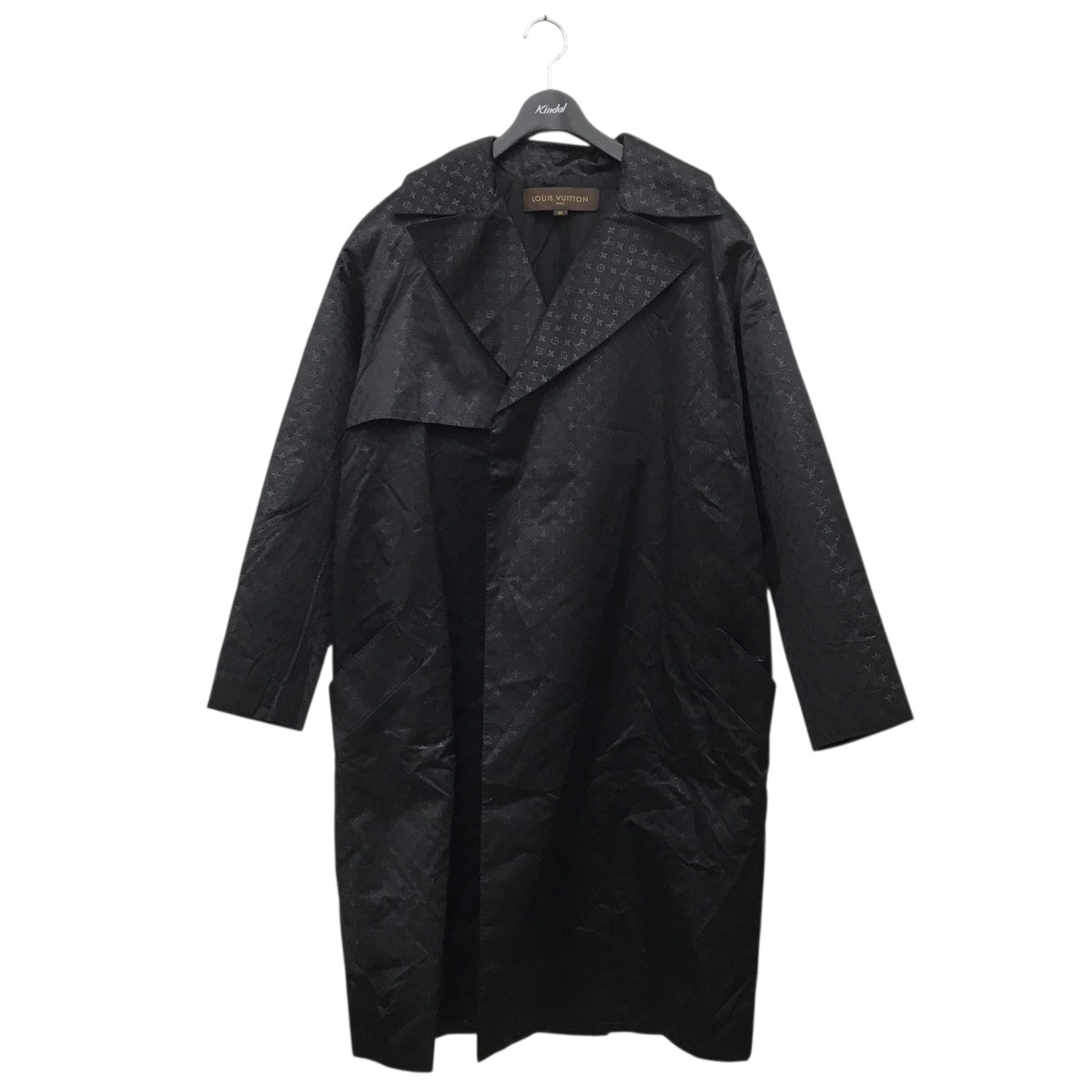 【中古】LOUIS VUITTONモノグラムコート ブラック サイズ:42【価格見直し】|ブランド古着のカインドオル
