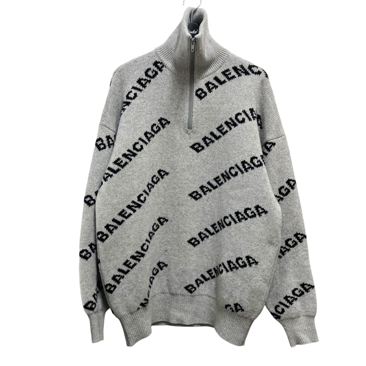 【中古】\u003cBR\u003eBALENCIAGA\u003cBR\u003eFulk-Zip HI-Neck Black ジップニット 534644 T1471 薄墨色×黒いこと 大きさ：XS\u003cBR\u003e【必要経費思いなおす】
