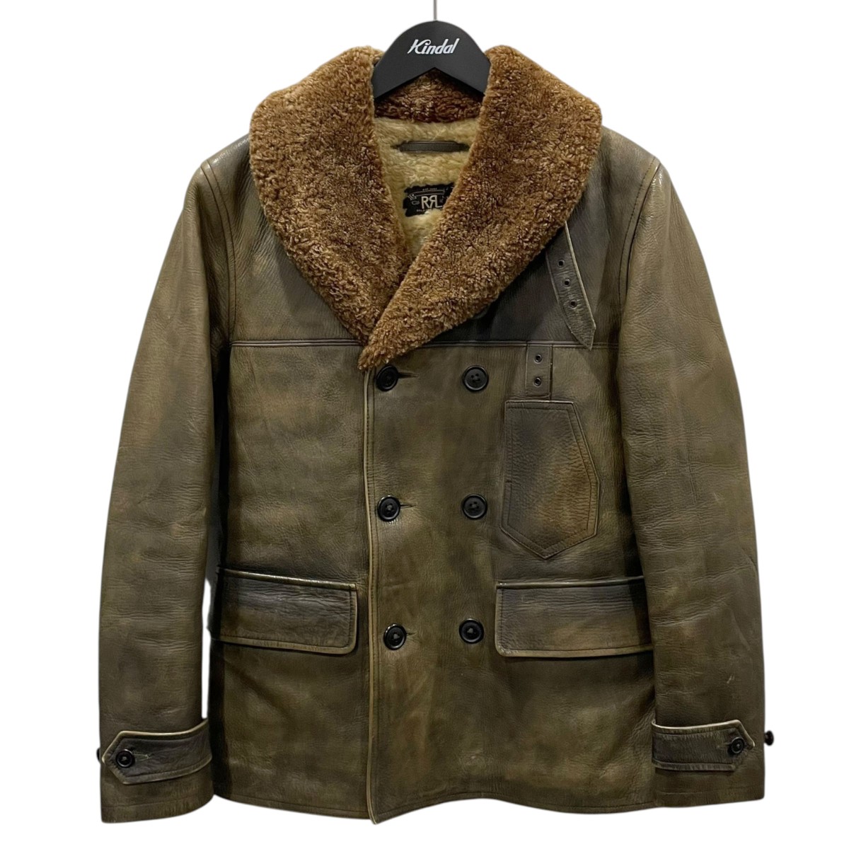 楽天市場】RRL ダブルアールエル INDIGO LEATHER CAR COAT インディゴ