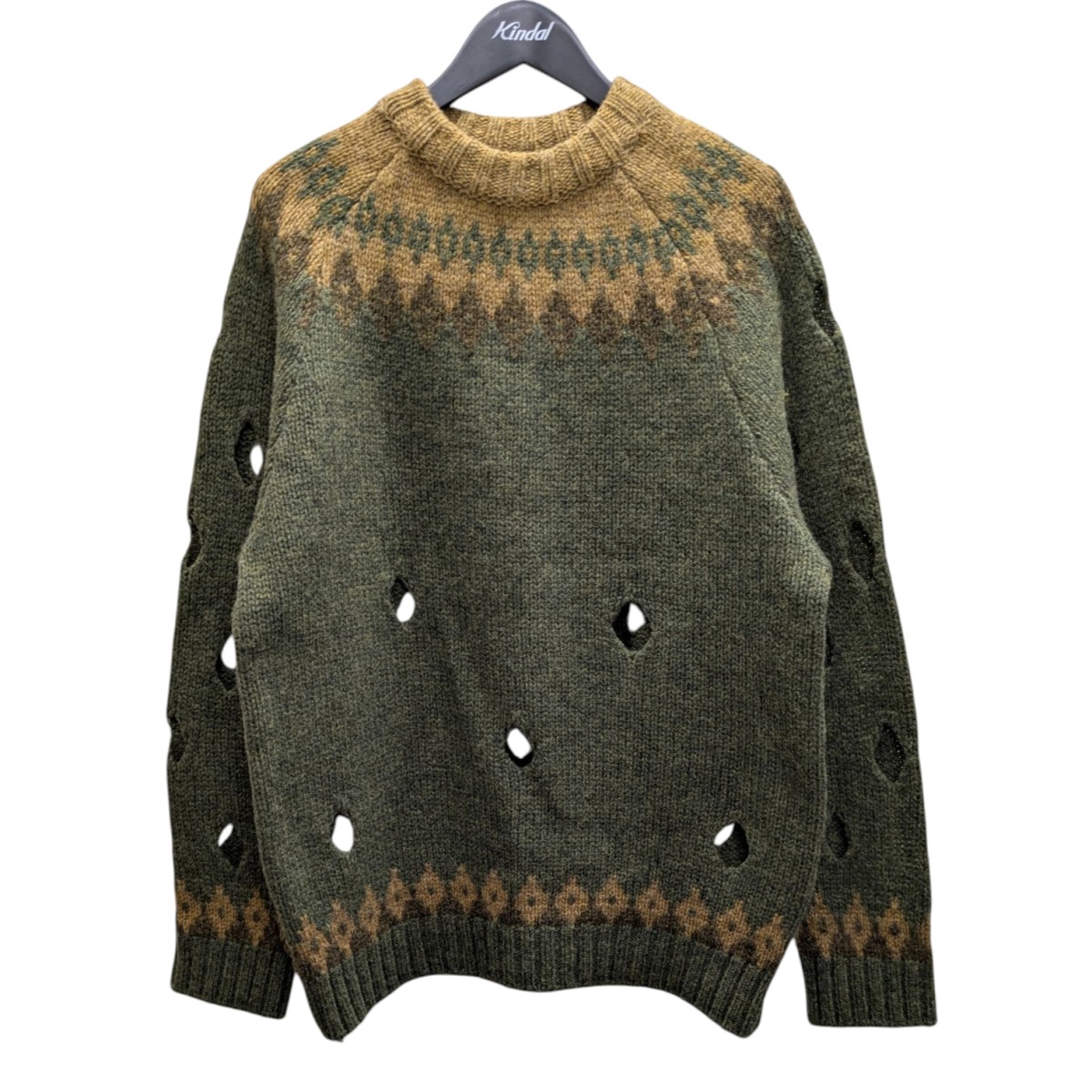 楽天市場】KAPITAL kapital 5G ウール BONEフードセーター K2410KN079